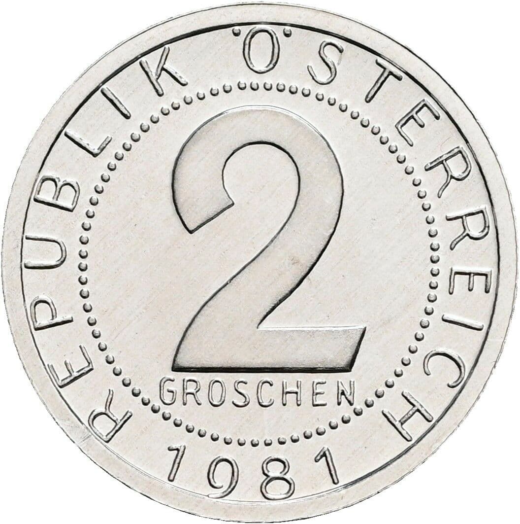 2 Groschen 1981 – Vorderseite