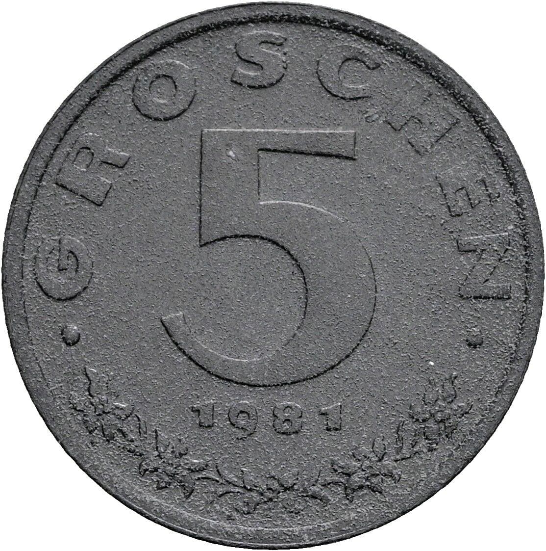 5 Groschen 1981 – Vorderseite