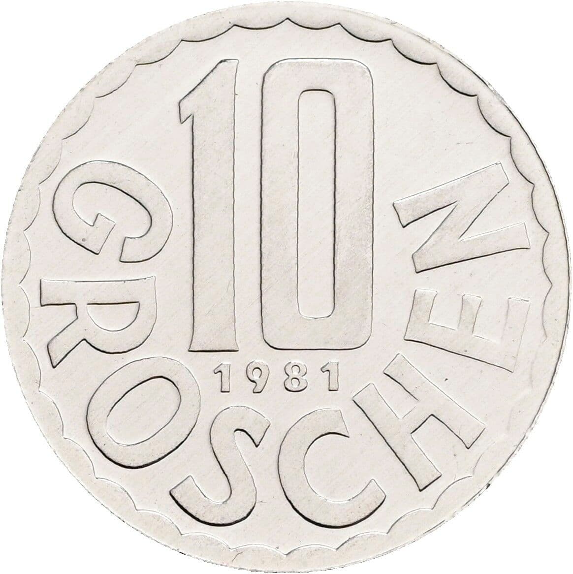 10 Groschen 1981 – Vorderseite