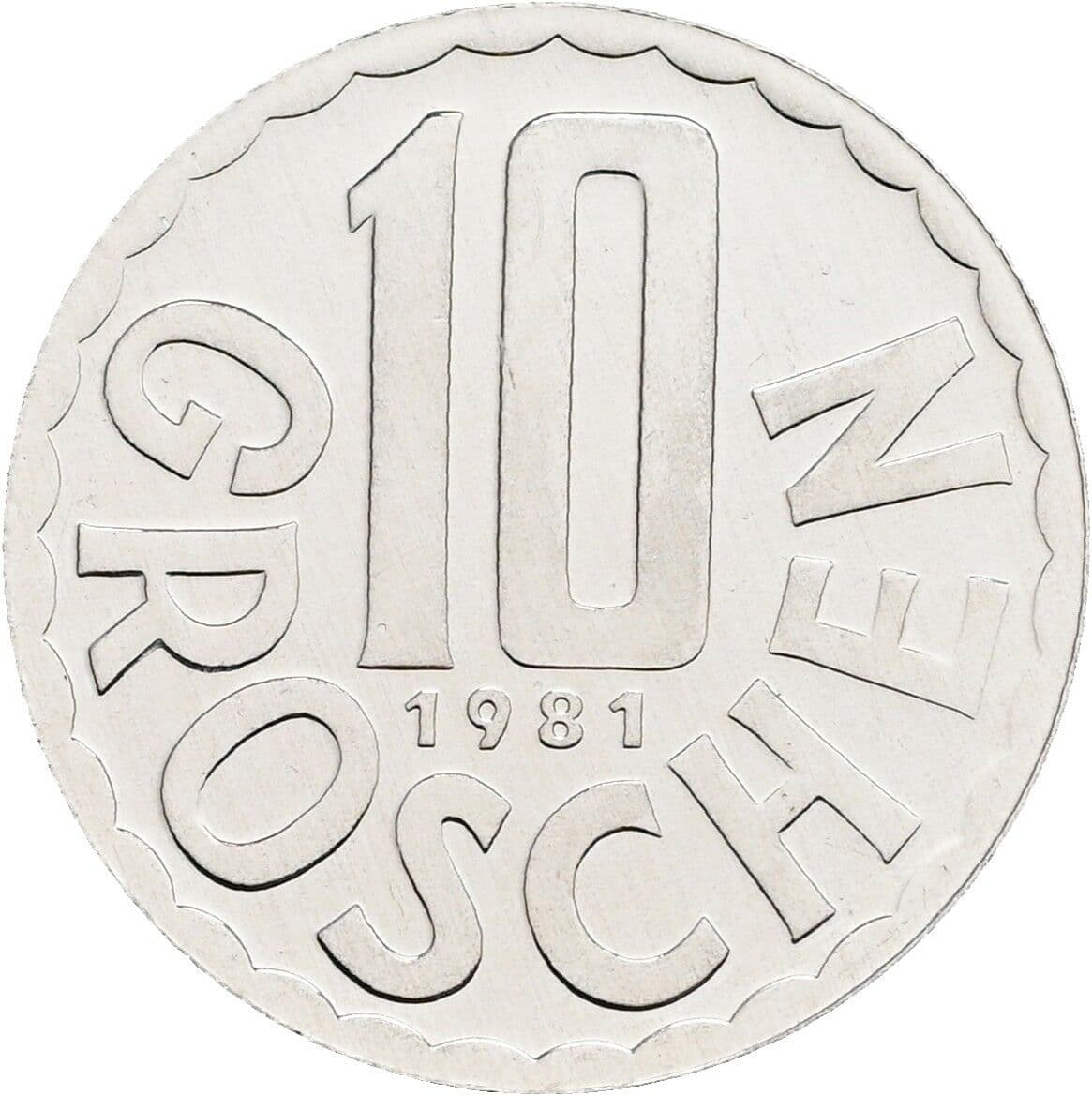 10 Groschen 1981 – Vorderseite