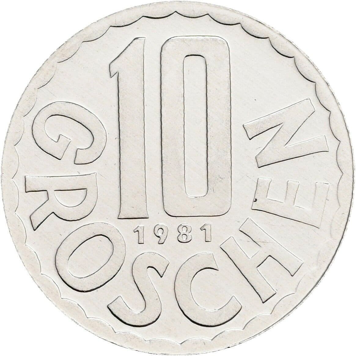 10 Groschen 1981 – Vorderseite