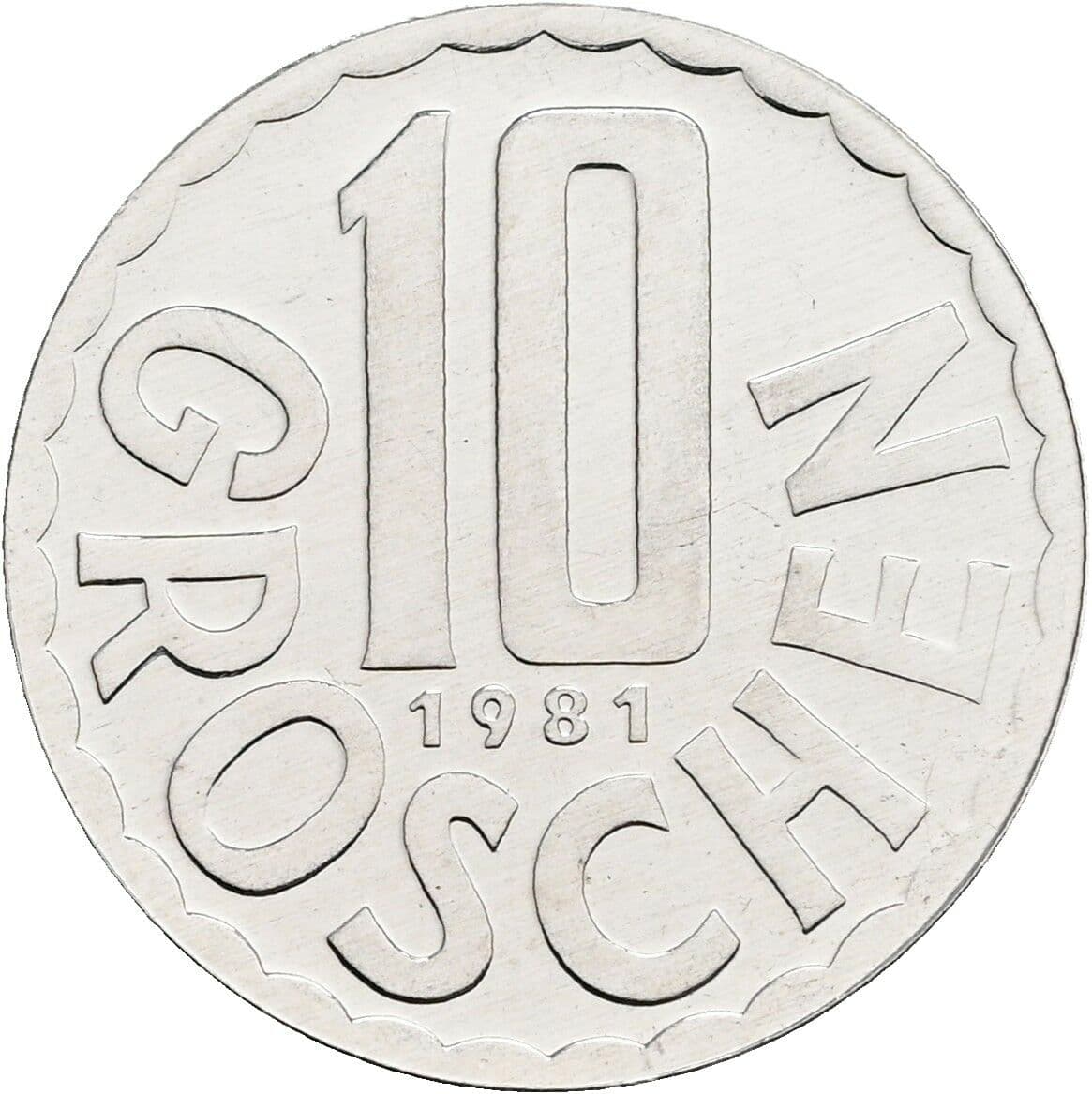 10 Groschen 1981 – Vorderseite