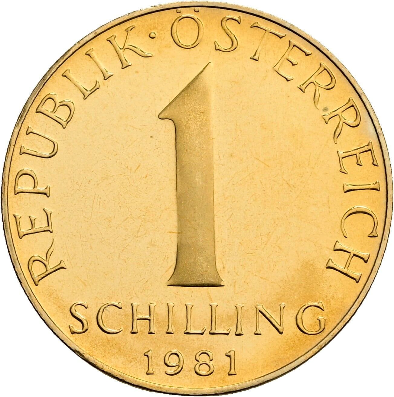 1 Schilling 1981 – Vorderseite