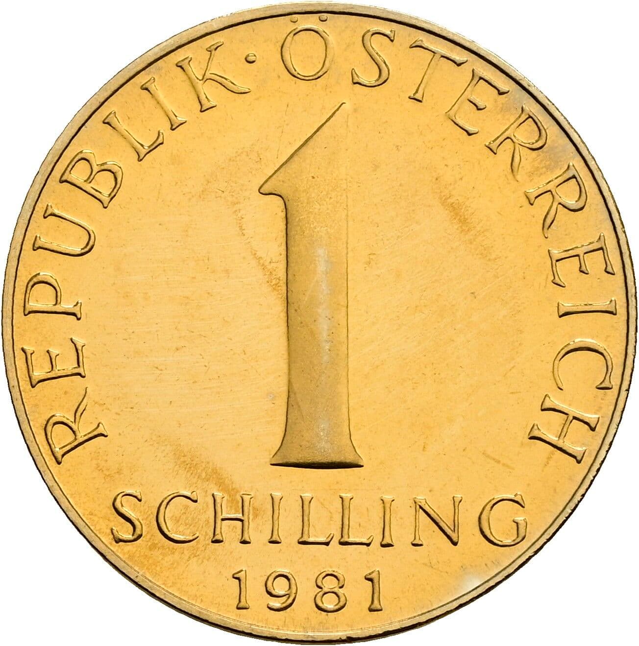 1 Schilling 1981 – Vorderseite