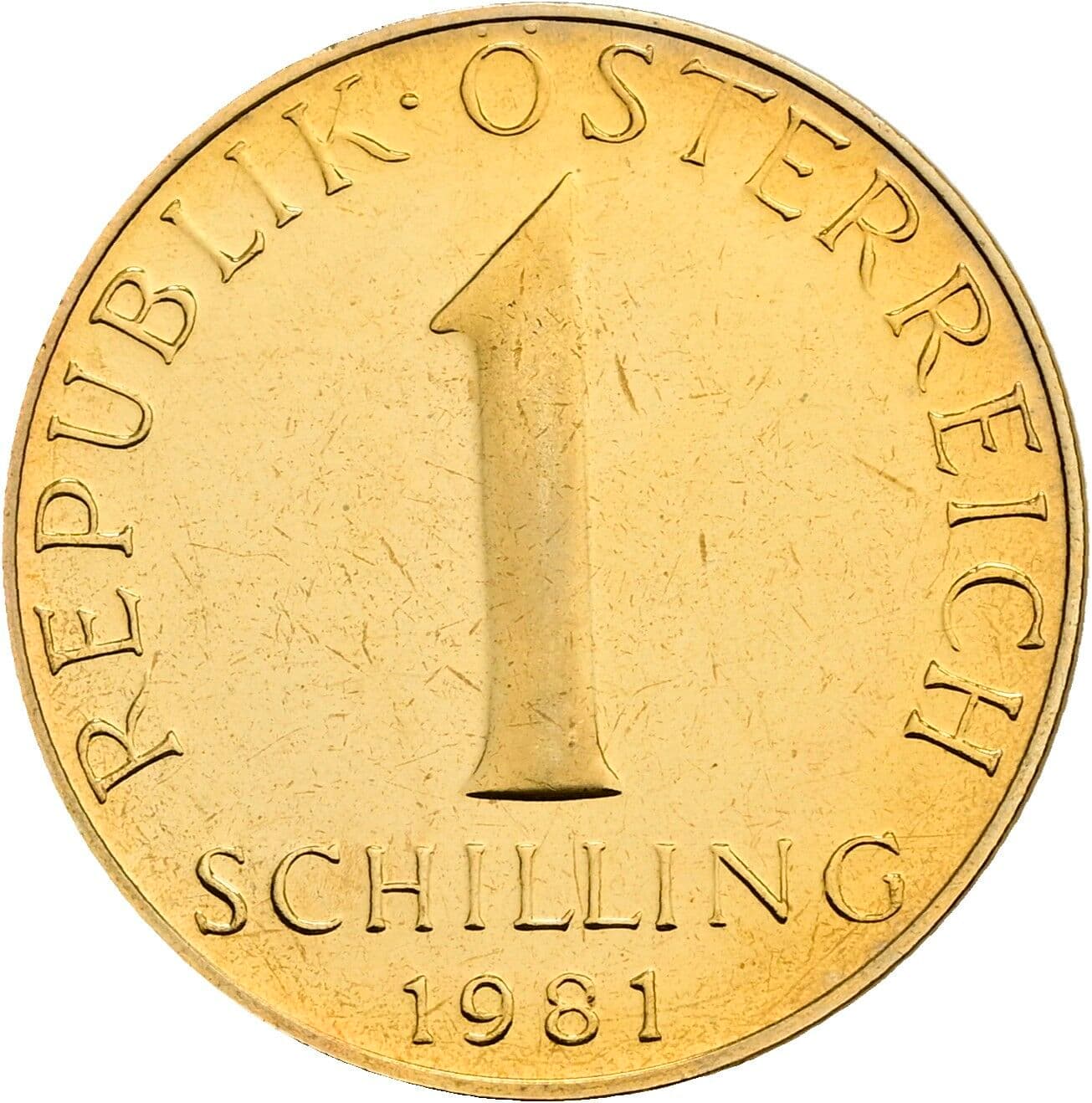 1 Schilling 1981 – Vorderseite