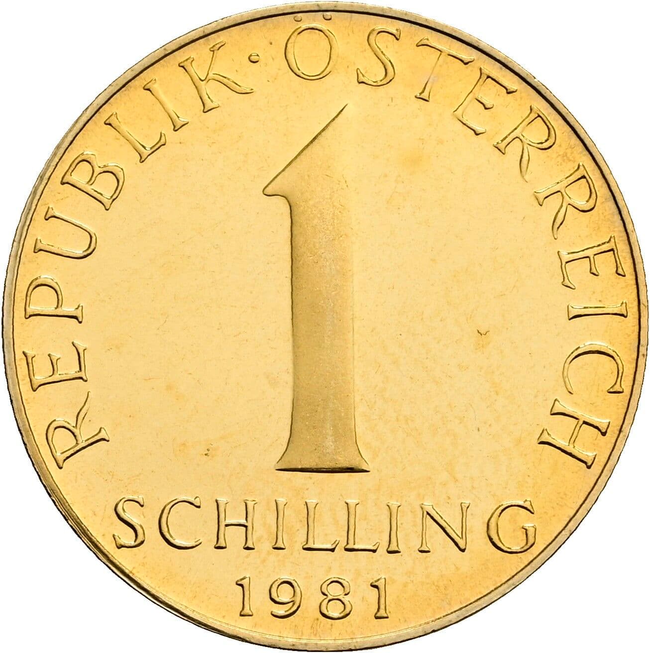 1 Schilling 1981 – Vorderseite