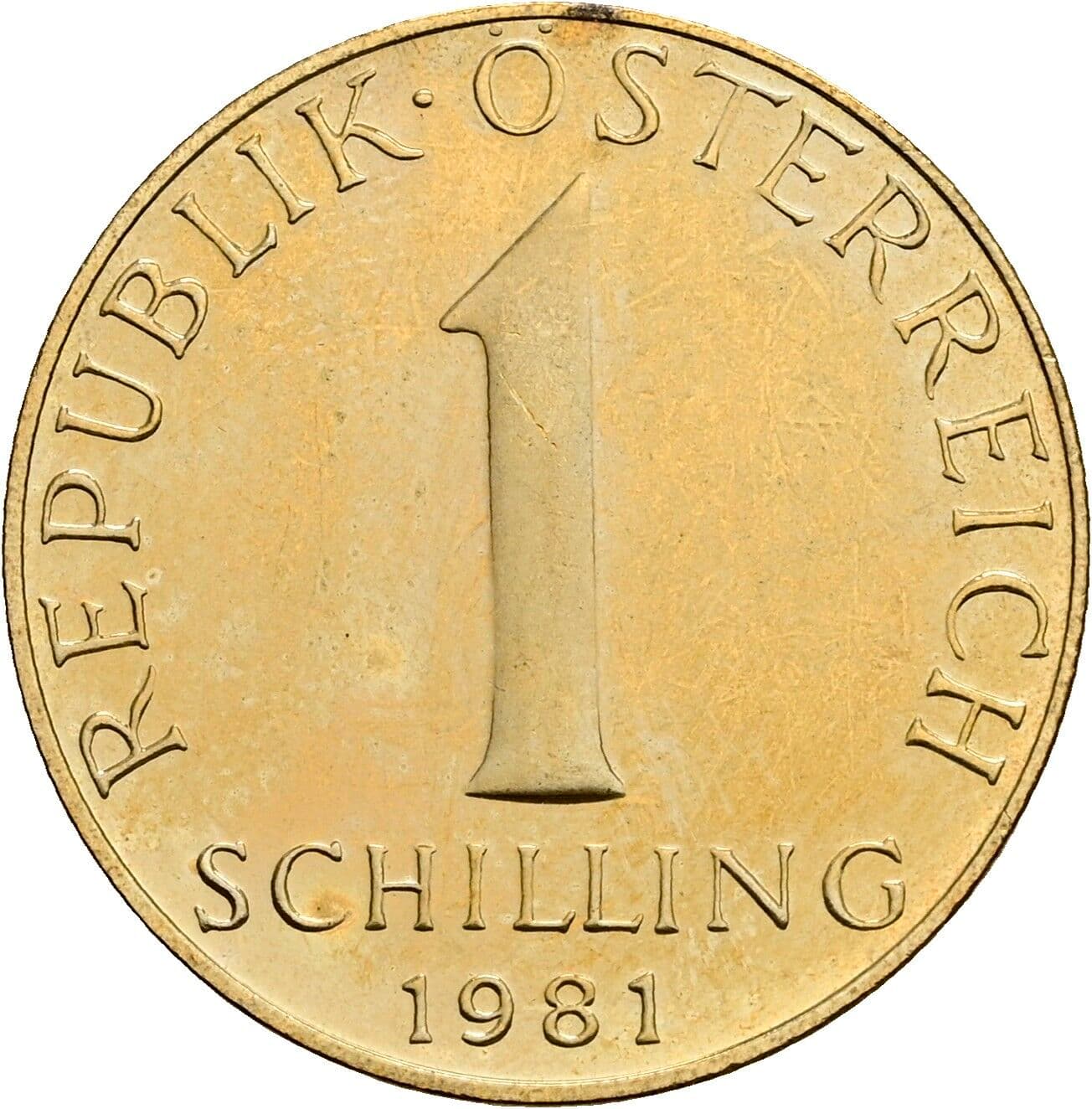 1 Schilling 1981 – Vorderseite