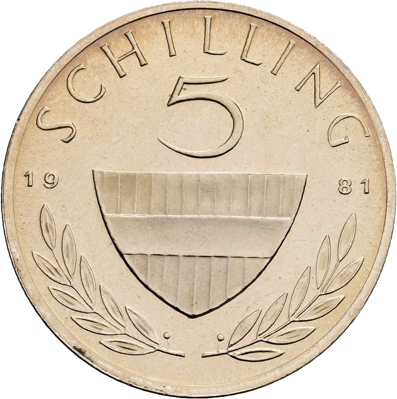 5 Schilling 1981 – Vorderseite