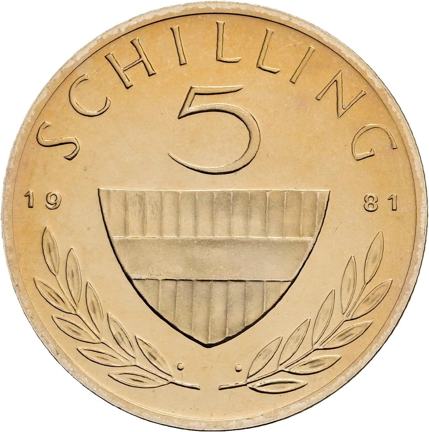 5 Schilling 1981 – Vorderseite