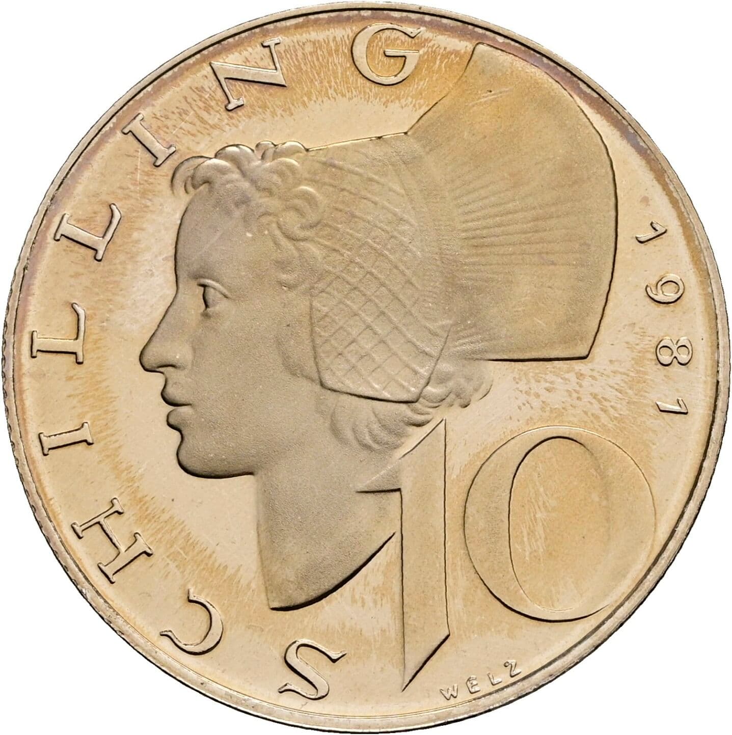 10 Schilling 1981 – Vorderseite