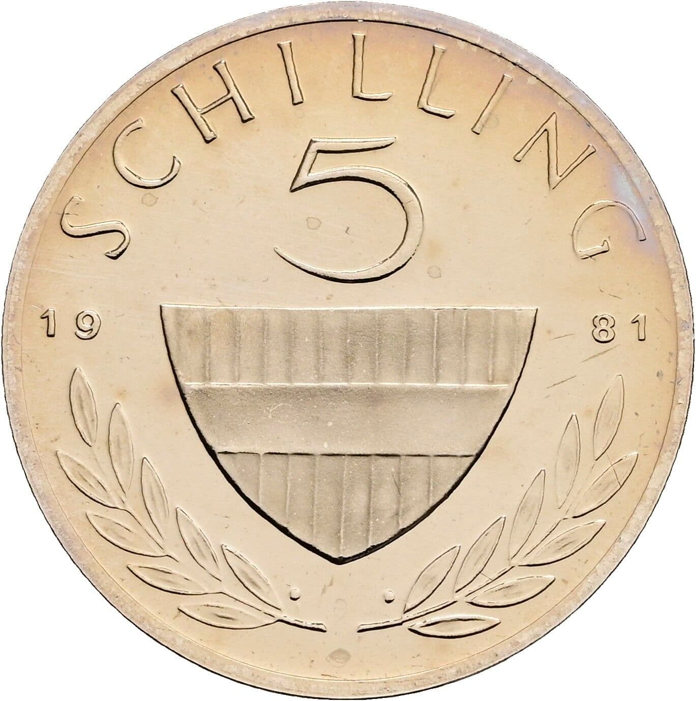 5 Schilling 1981 – Vorderseite