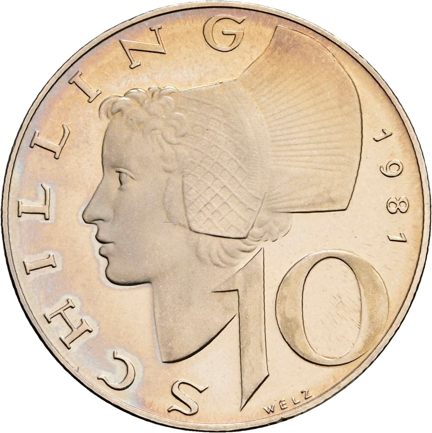 10 Schilling 1981 – Vorderseite