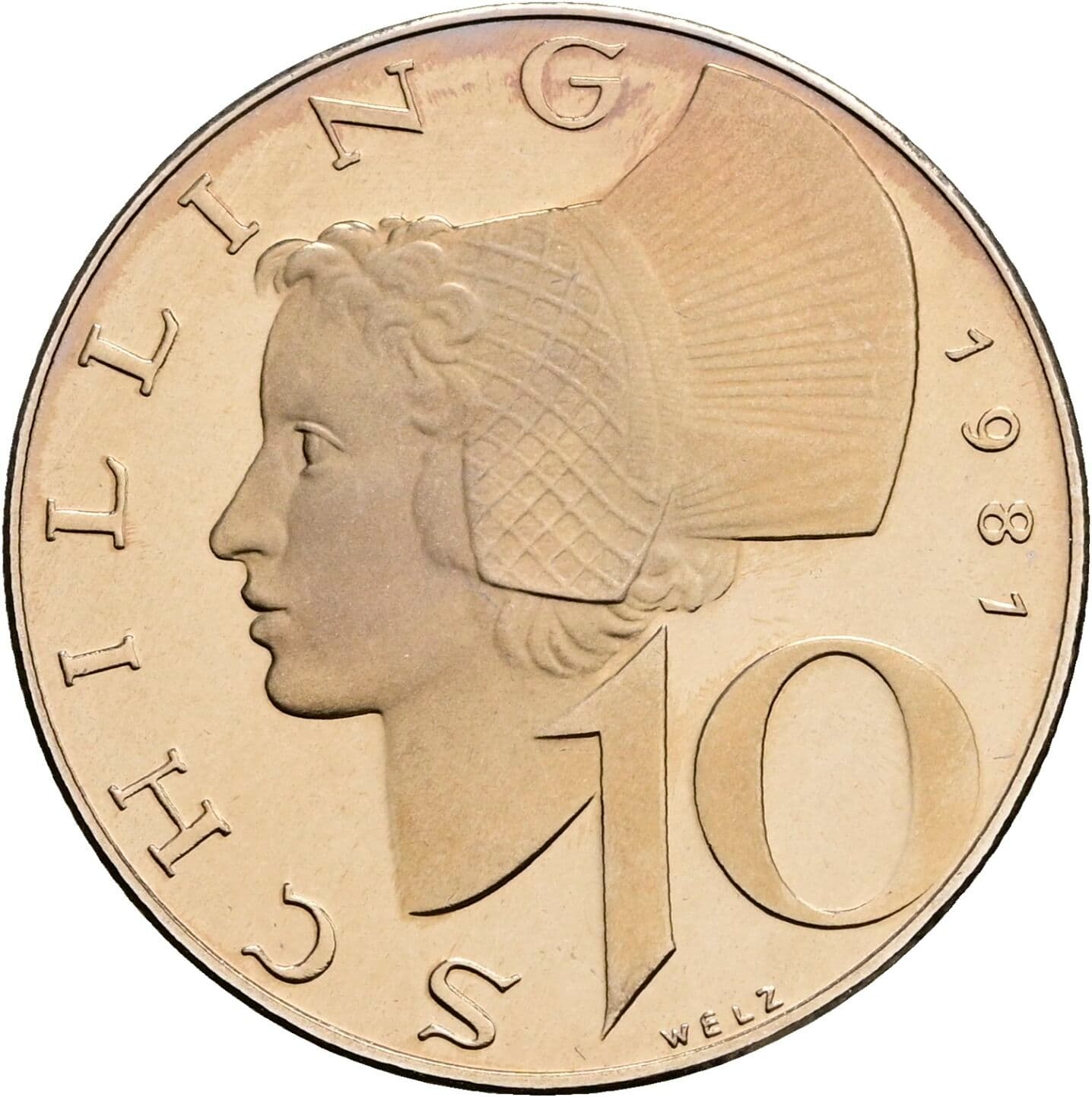 10 Schilling 1981 – Vorderseite