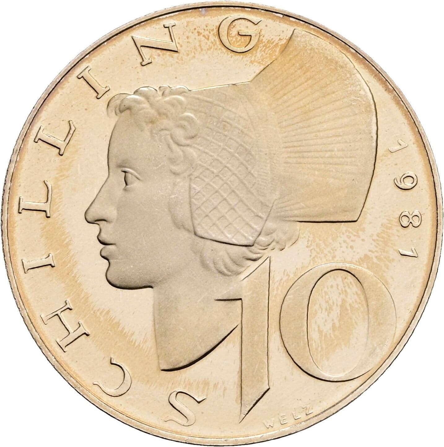 10 Schilling 1981 – Vorderseite