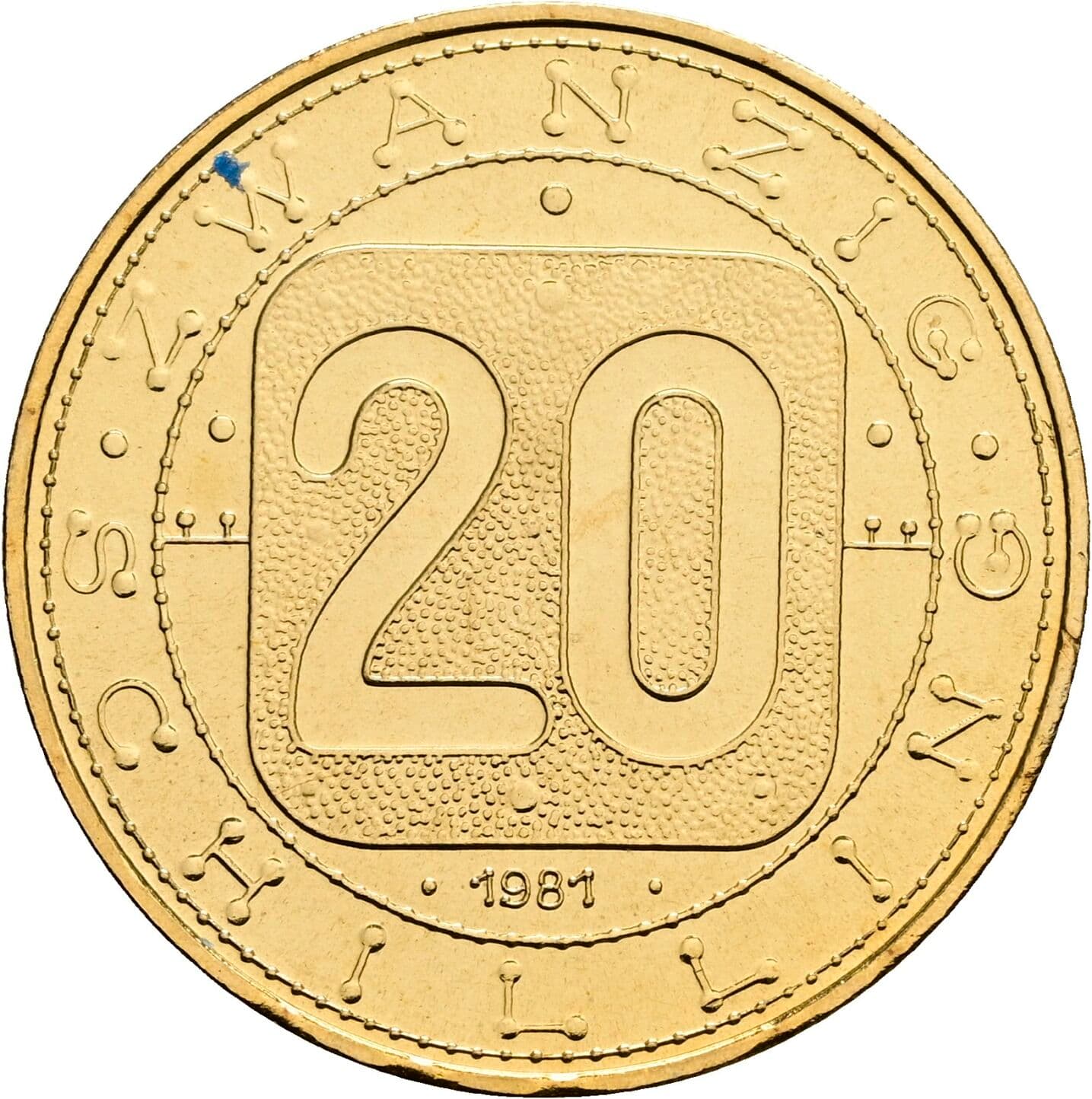 20 Schilling 1981 – Vorderseite