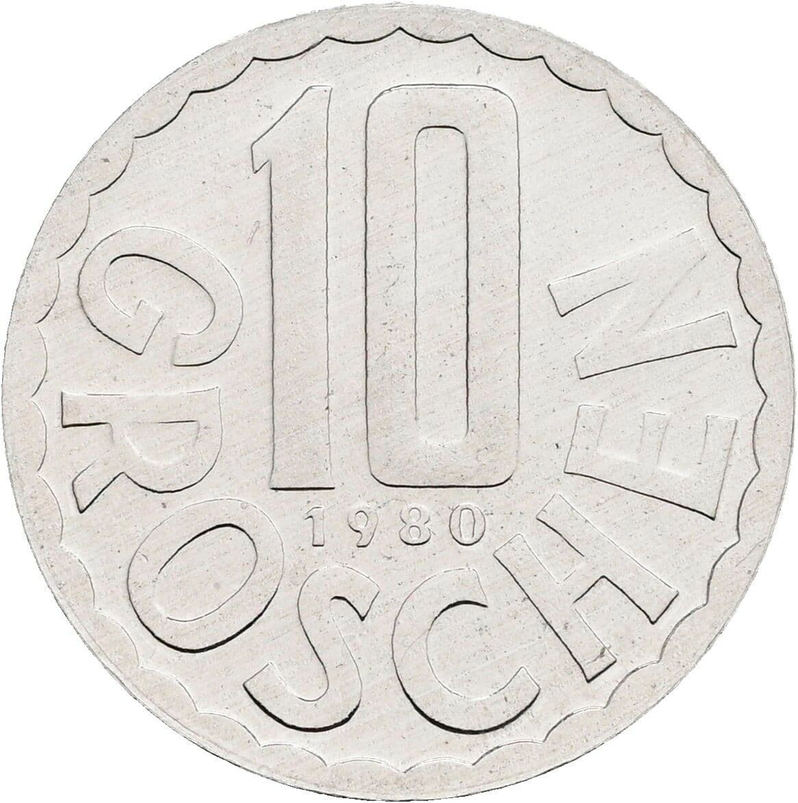 10 Groschen 1980 – Vorderseite