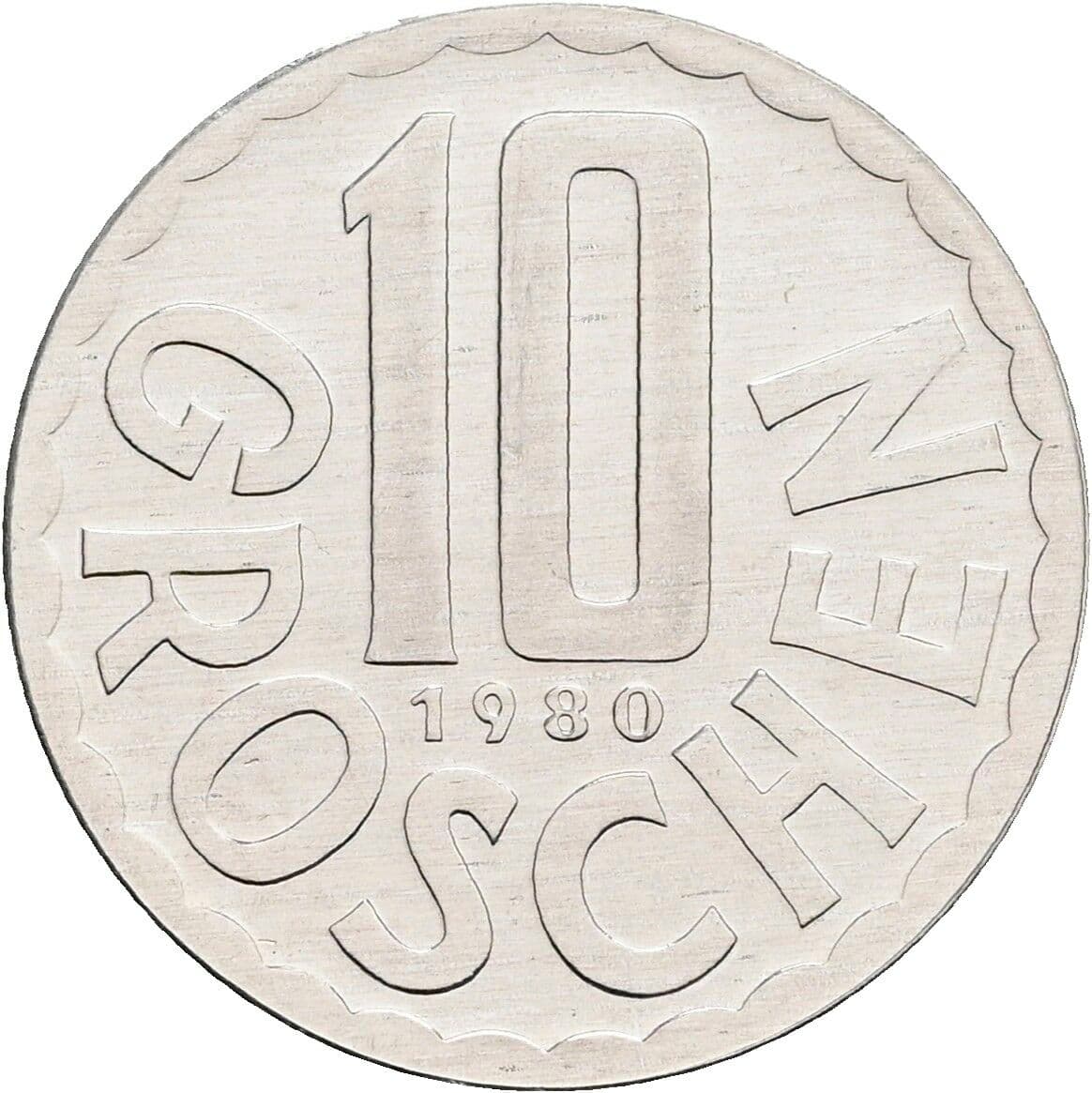 10 Groschen 1980 – Vorderseite