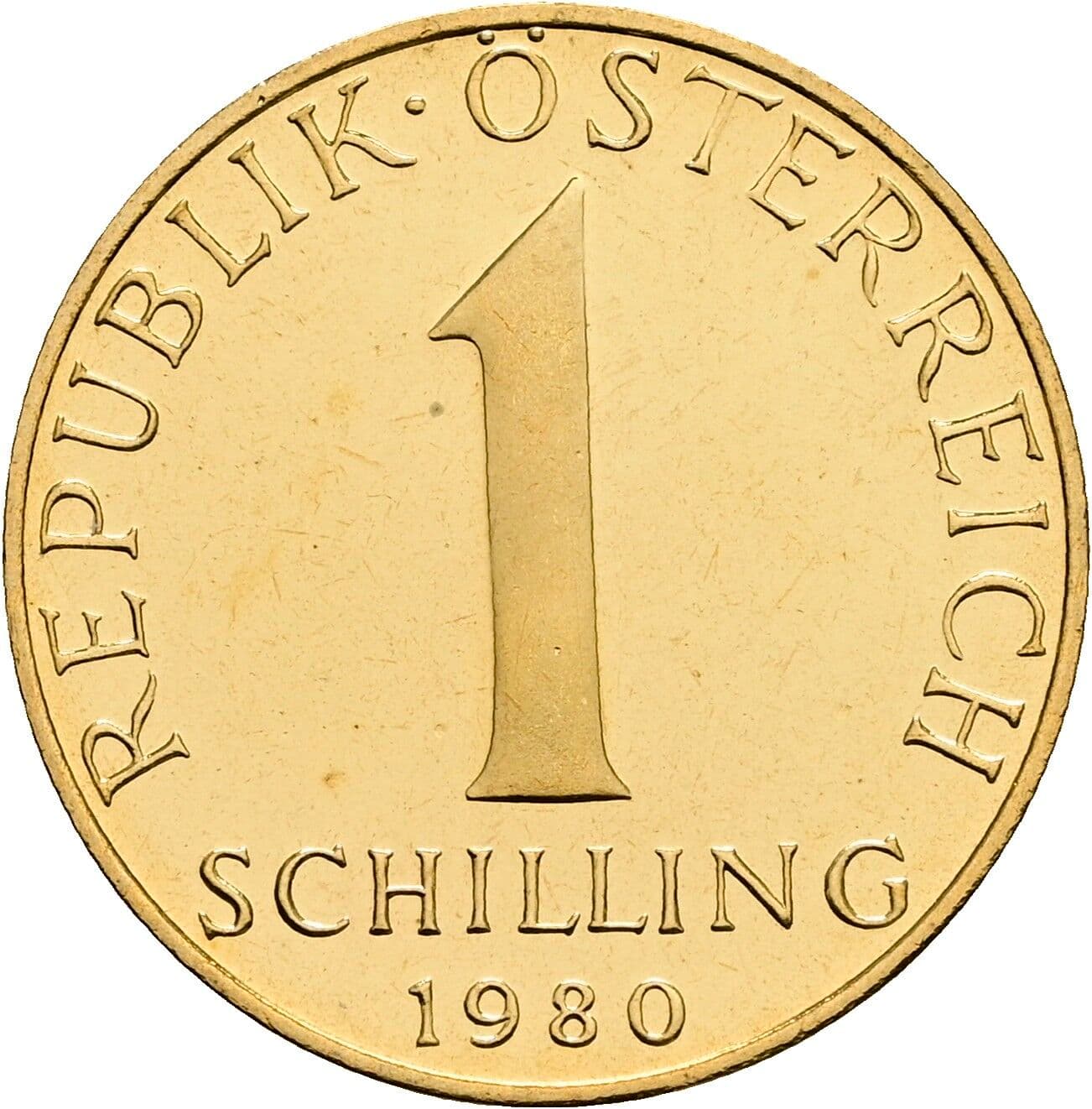 1 Schilling 1980 – Vorderseite