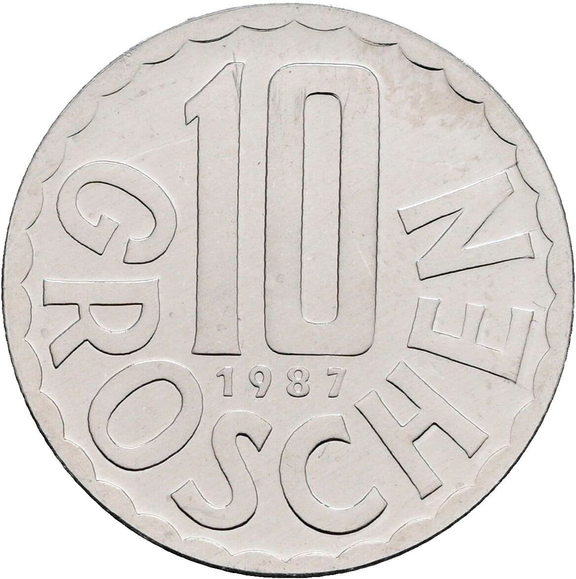 10 Groschen 1987 – Vorderseite
