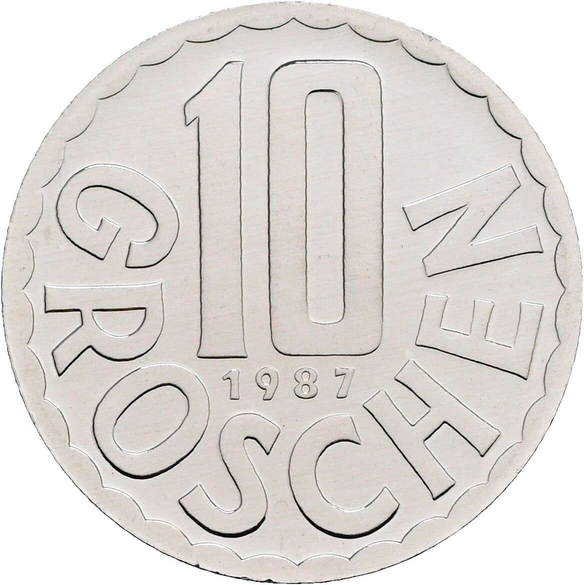 10 Groschen 1987 – Vorderseite