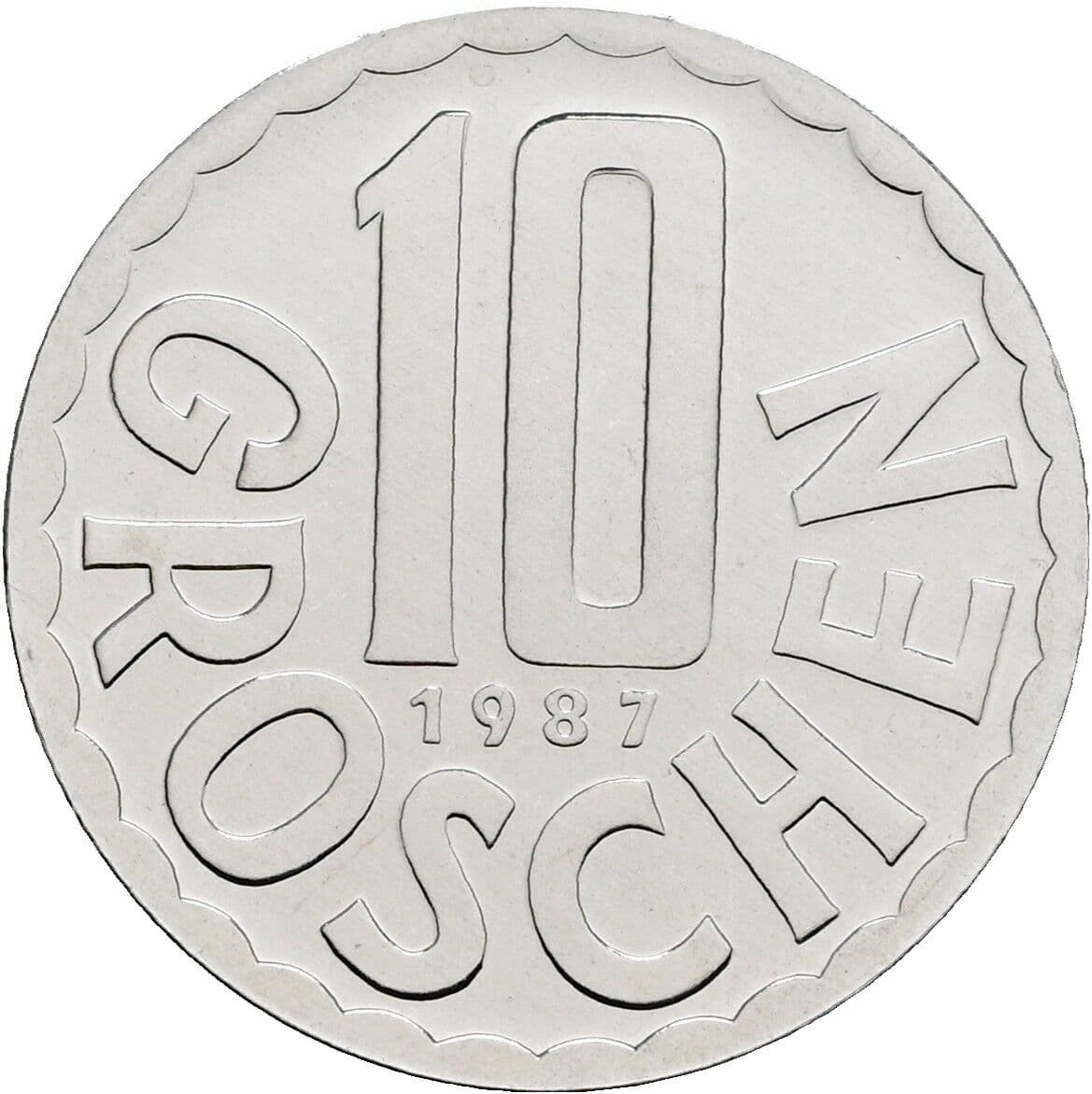 10 Groschen 1987 – Vorderseite
