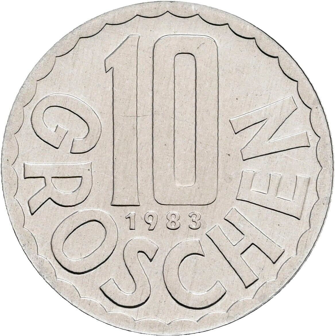 10 Groschen 1983 – Vorderseite
