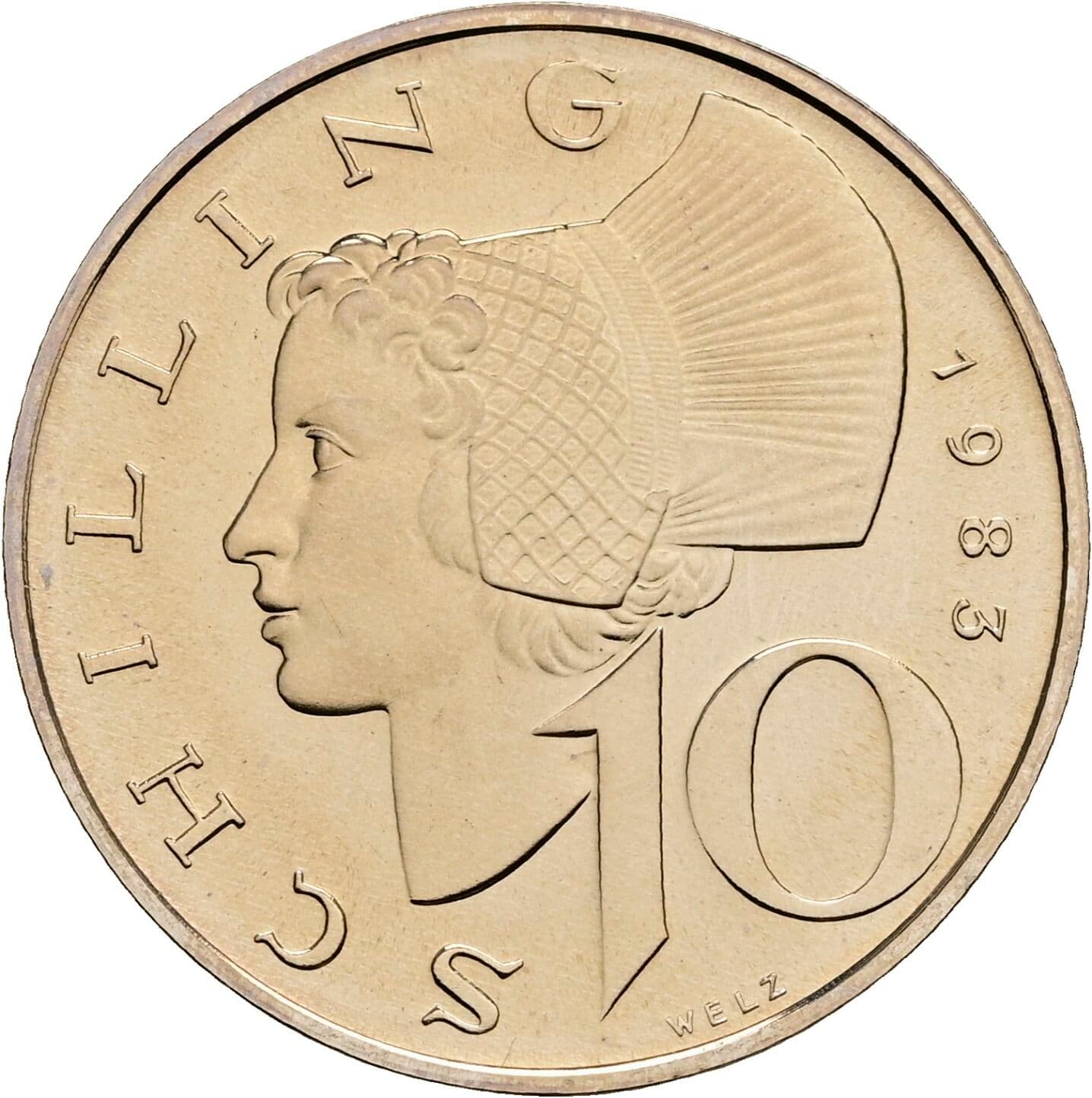 10 Schilling 1983 – Vorderseite