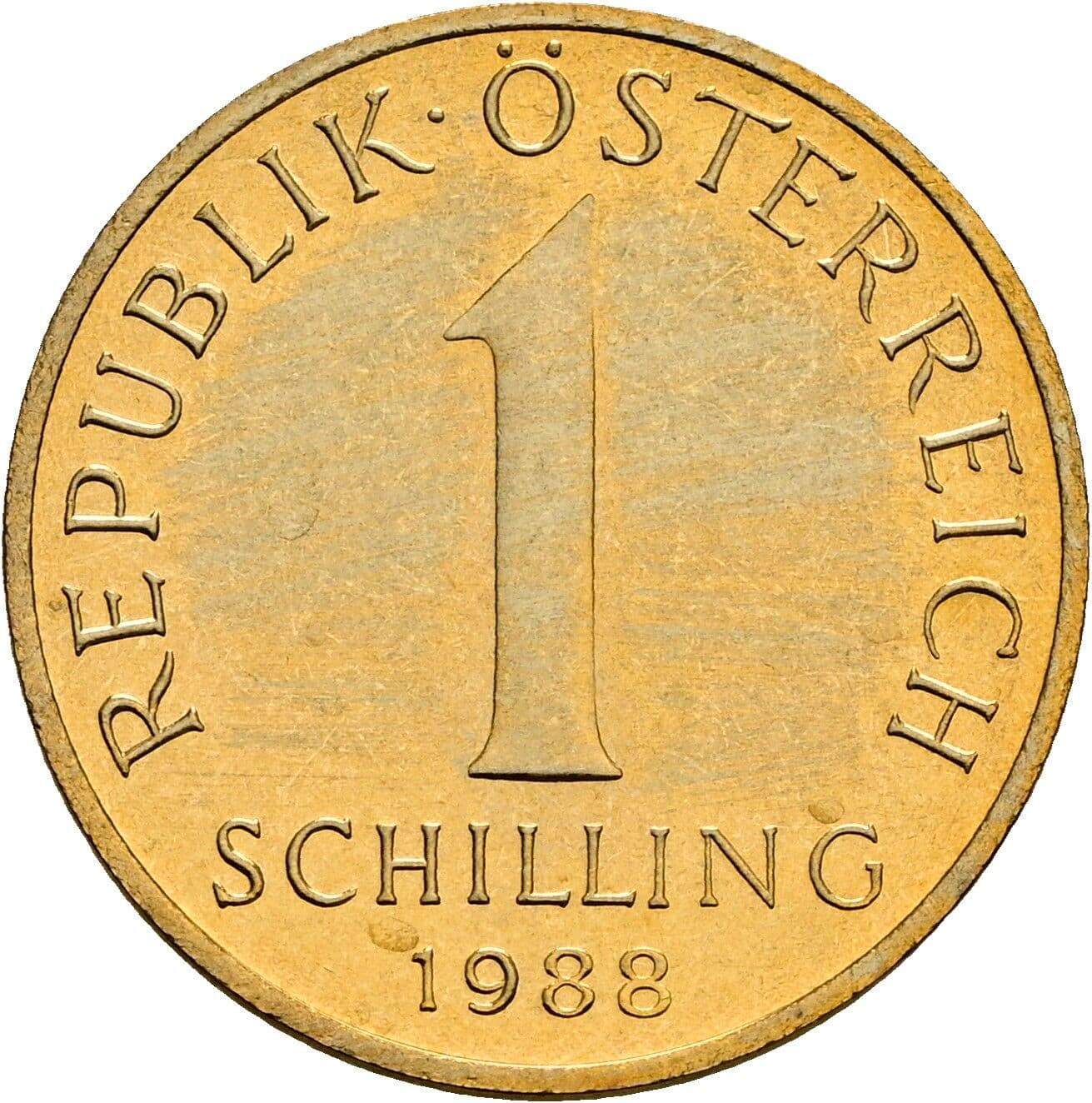 1 Schilling 1988 – Vorderseite