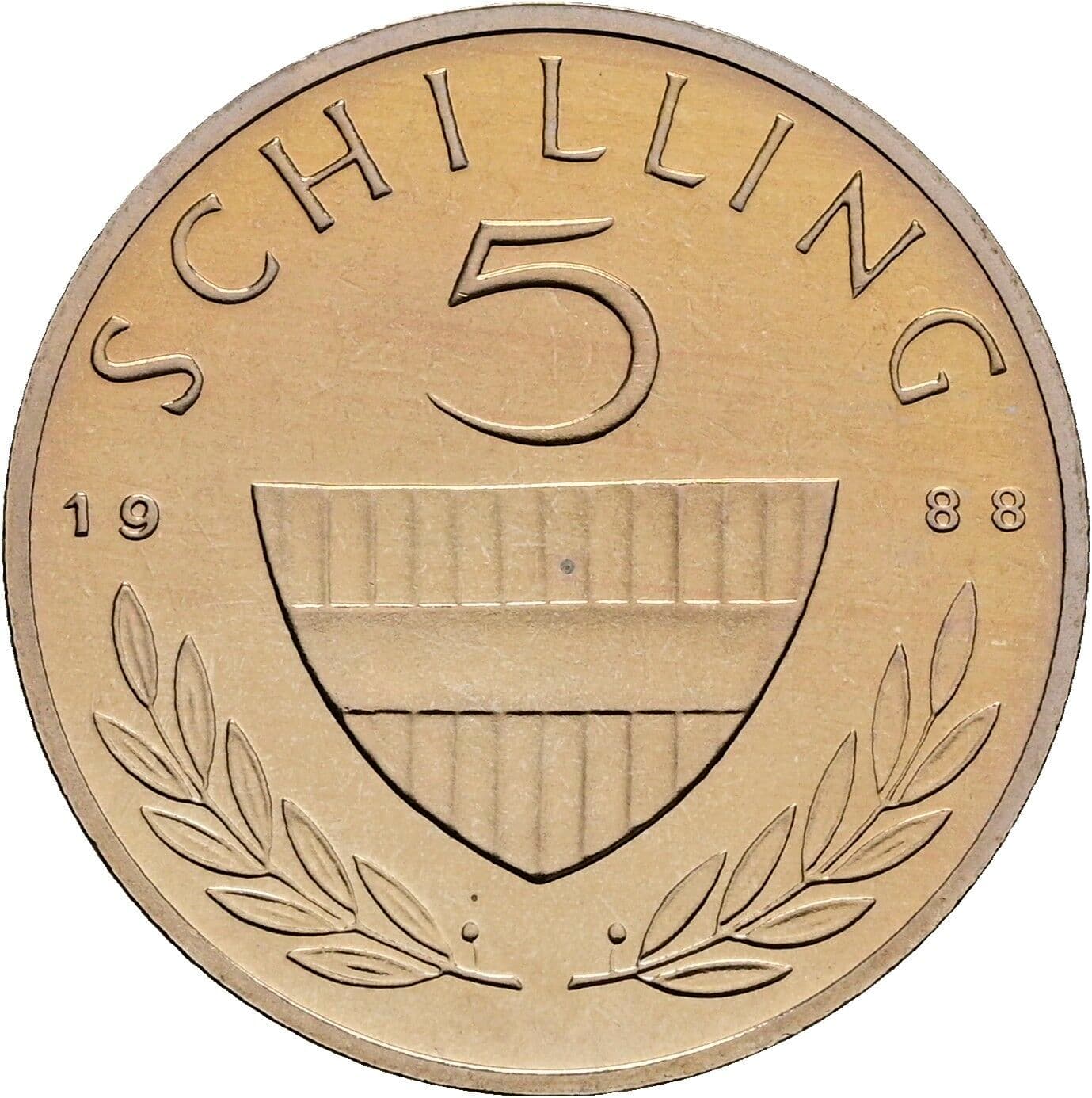 5 Schilling 1988 – Vorderseite