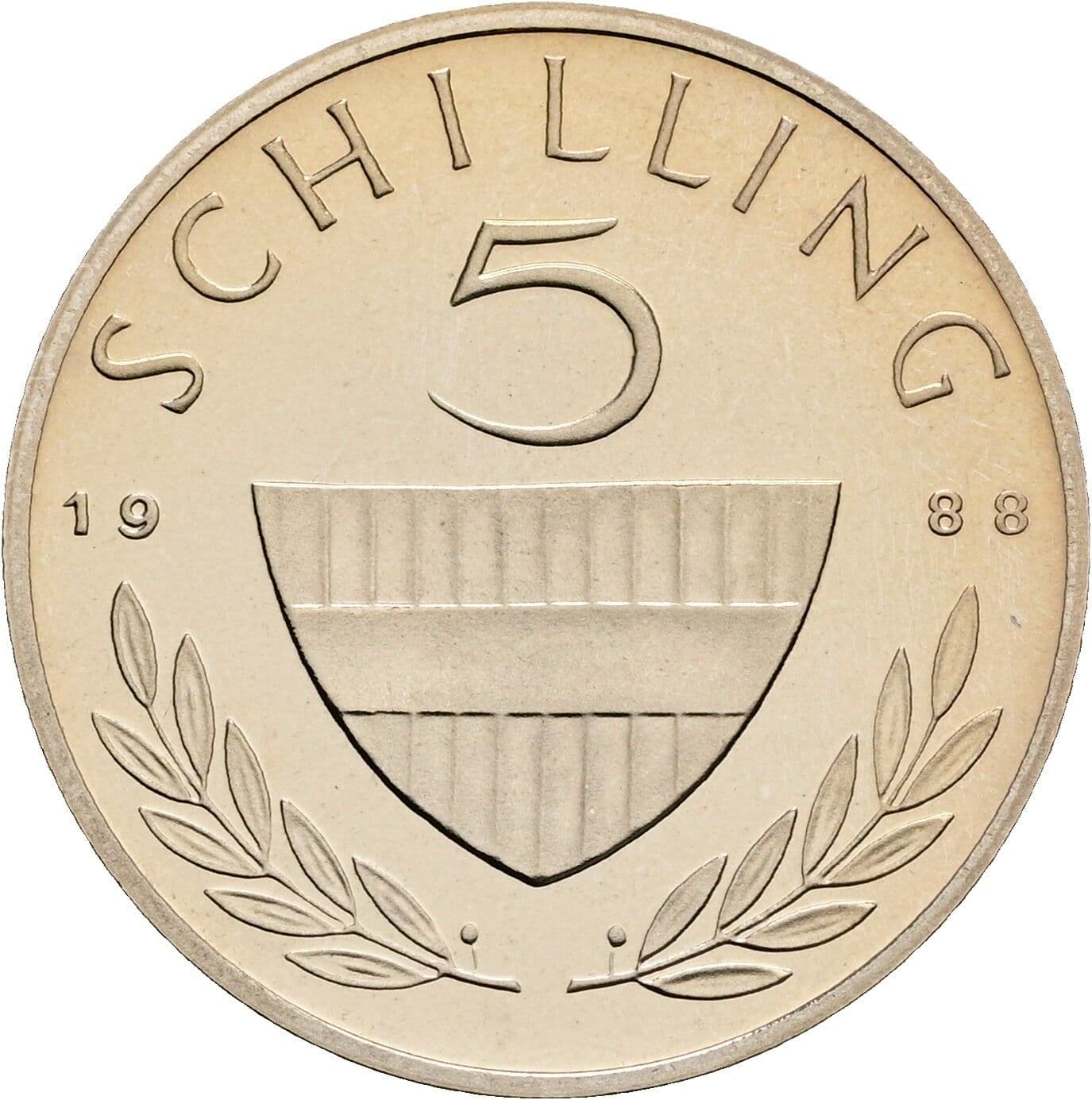 5 Schilling 1988 – Vorderseite