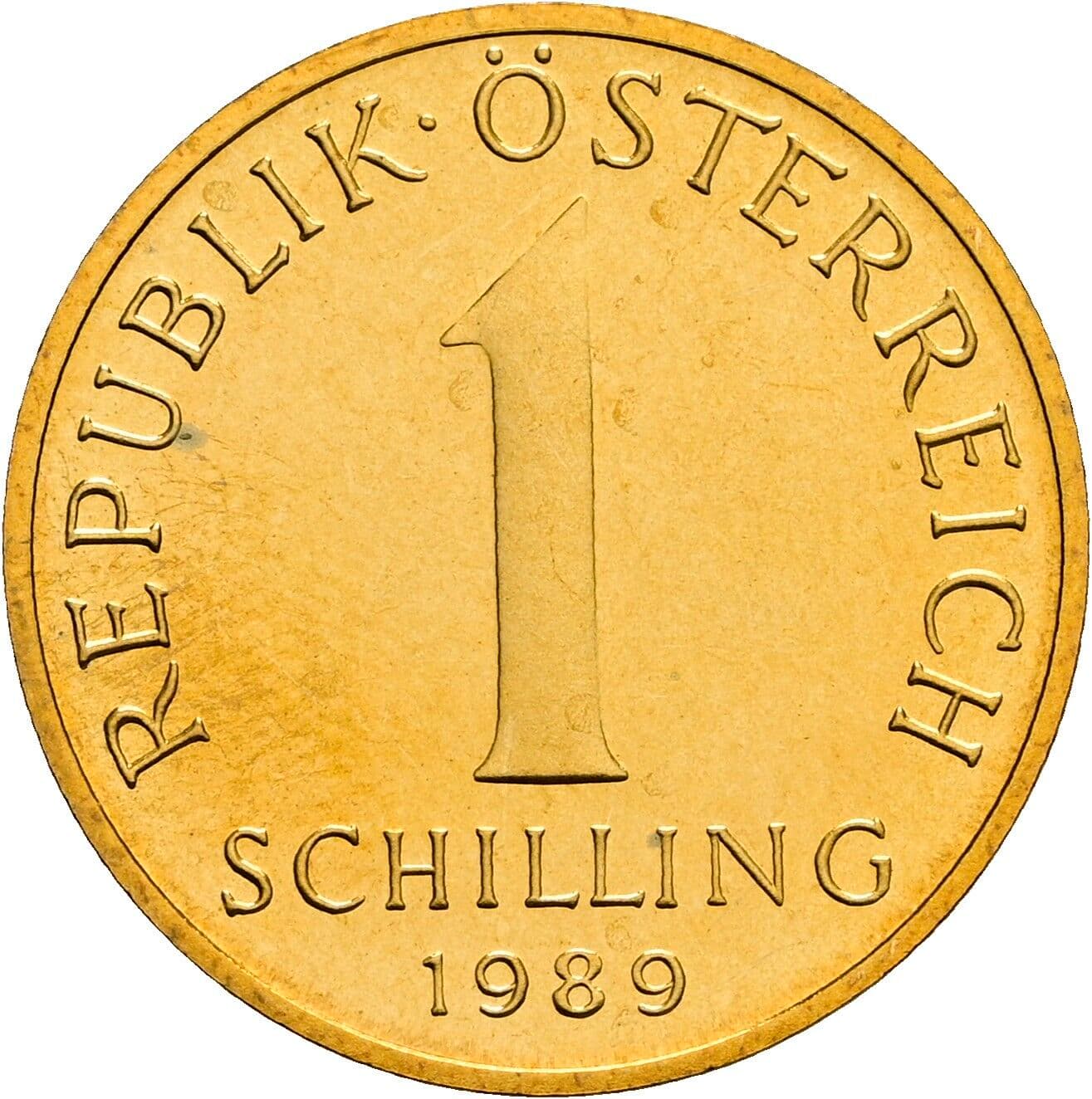1 Schilling 1989 – Vorderseite