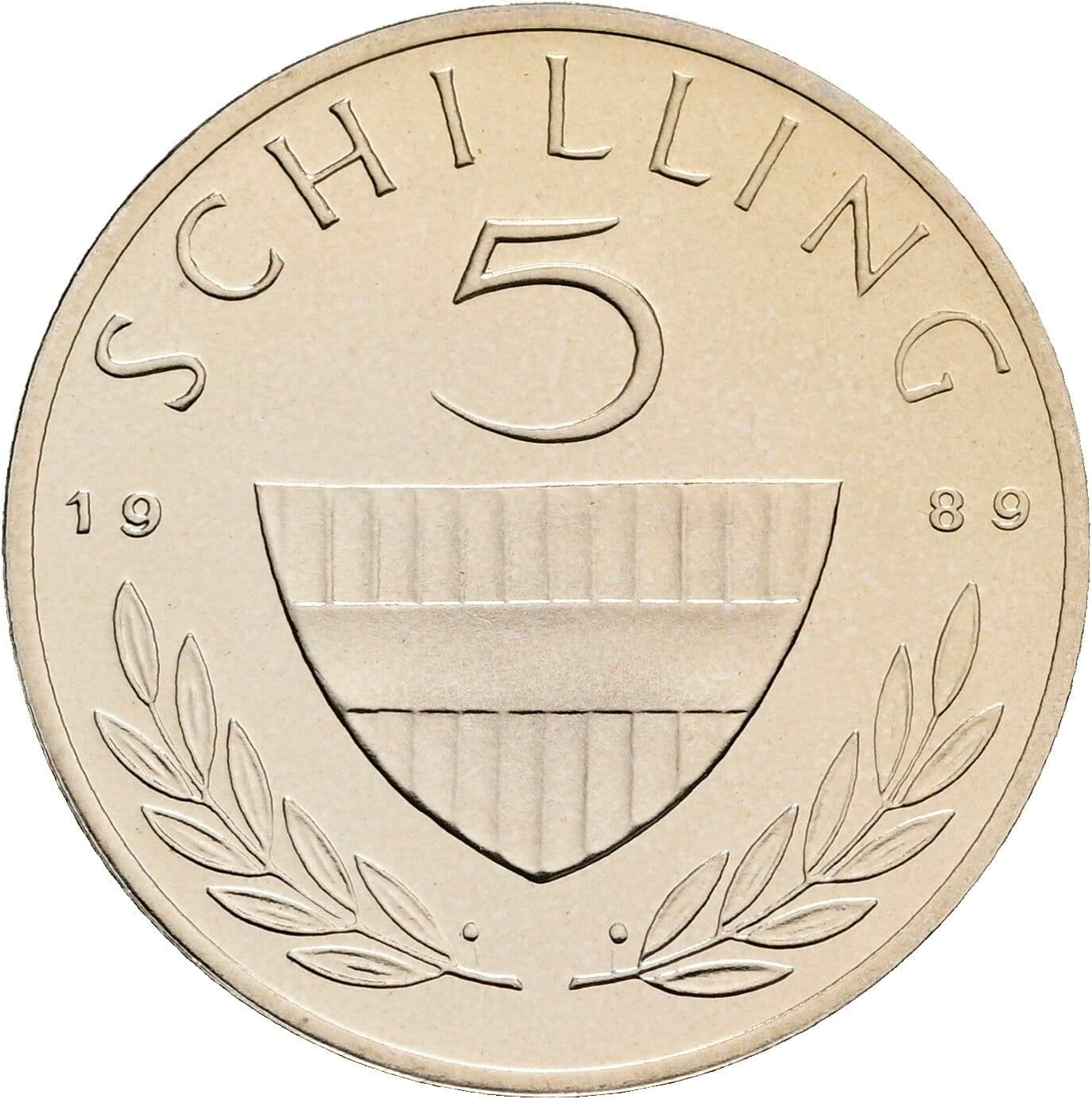 5 Schilling 1989 – Vorderseite