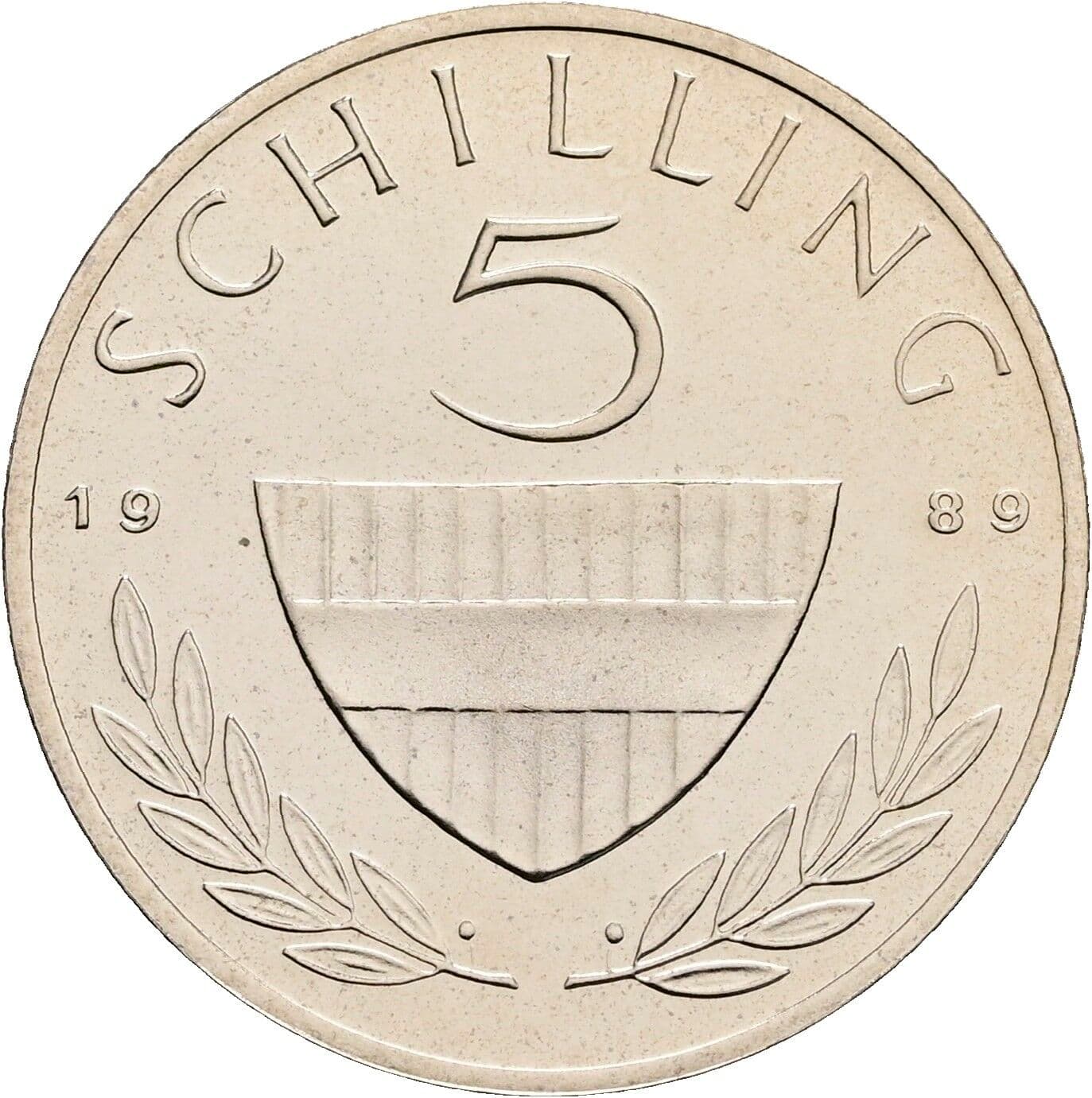 5 Schilling 1989 – Vorderseite
