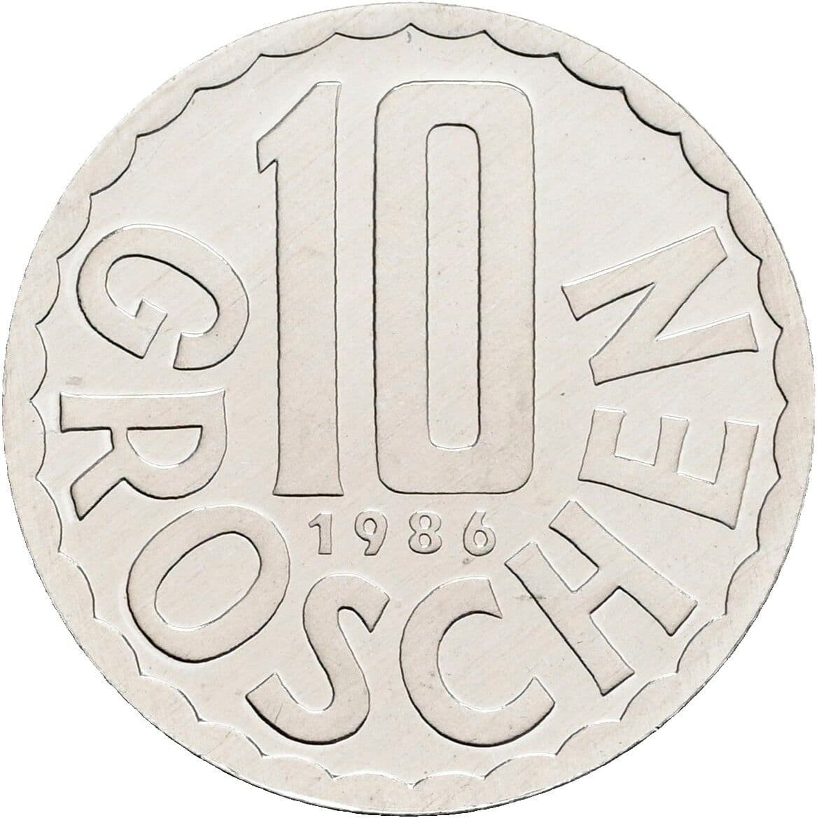 10 Groschen 1986 – Vorderseite