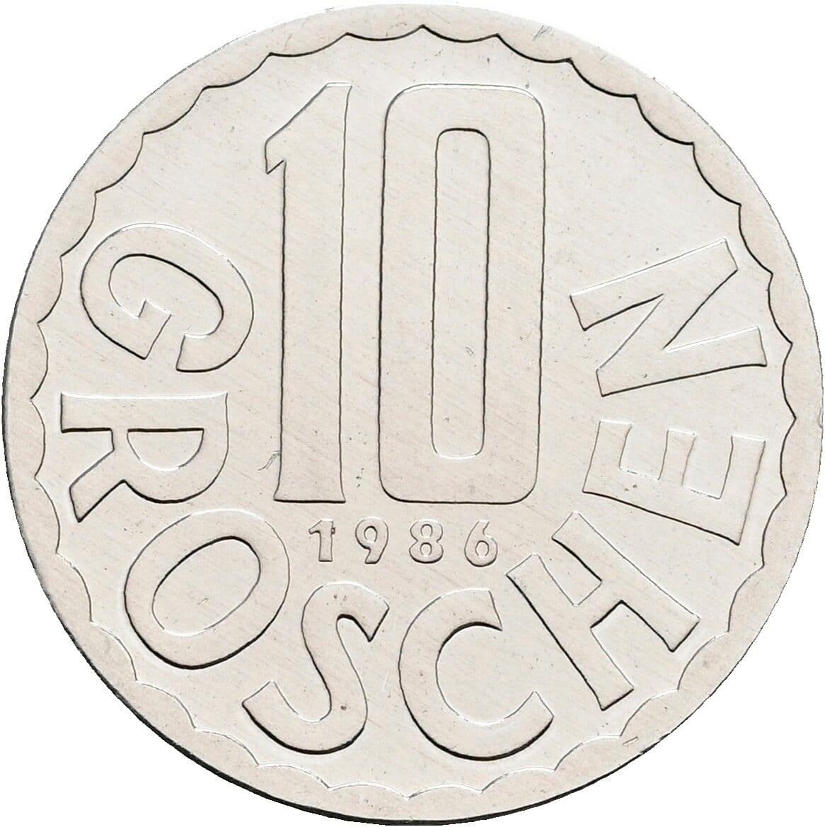 10 Groschen 1986 – Vorderseite