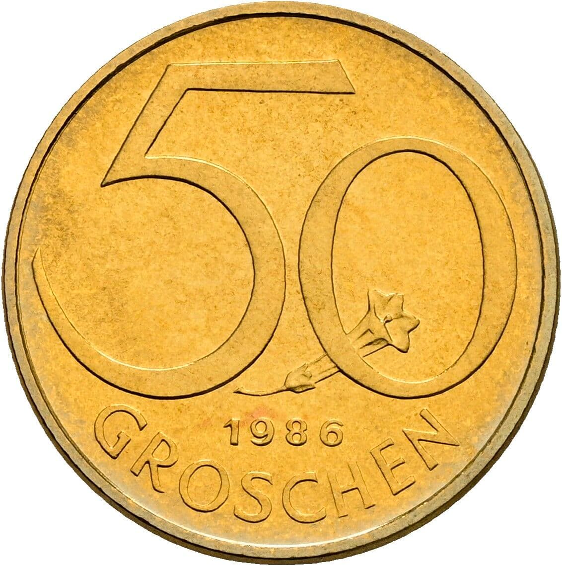 50 Groschen 1986 – Vorderseite