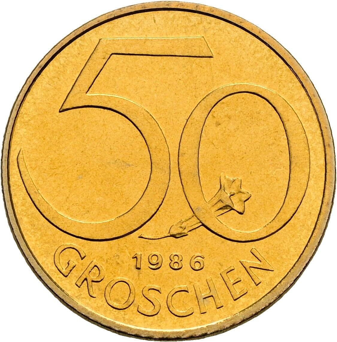 50 Groschen 1986 – Vorderseite