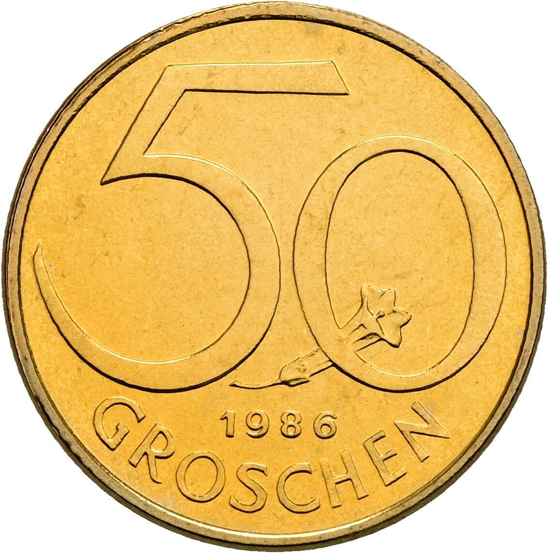 50 Groschen 1986 – Vorderseite