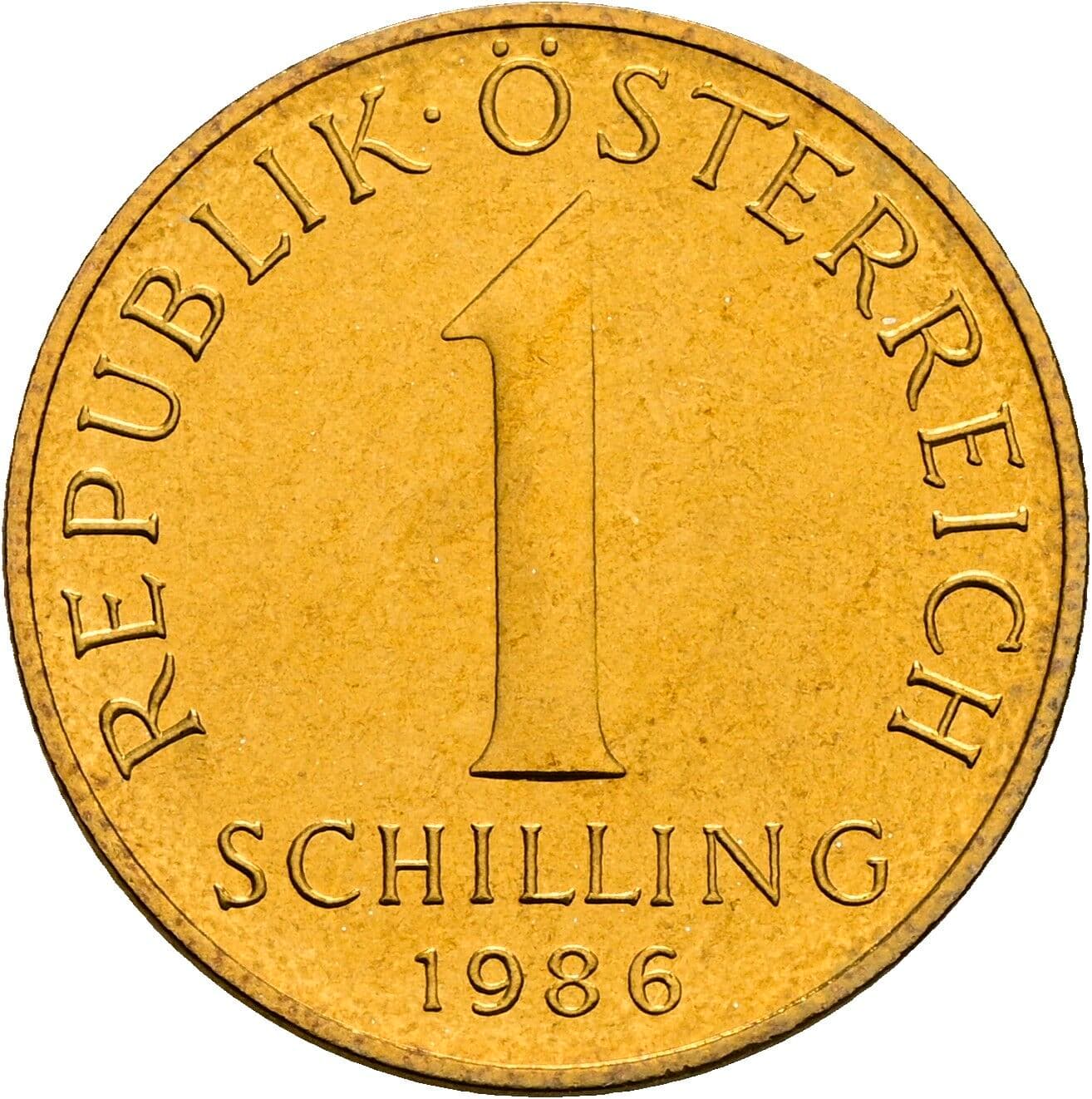 1 Schilling 1986 – Vorderseite