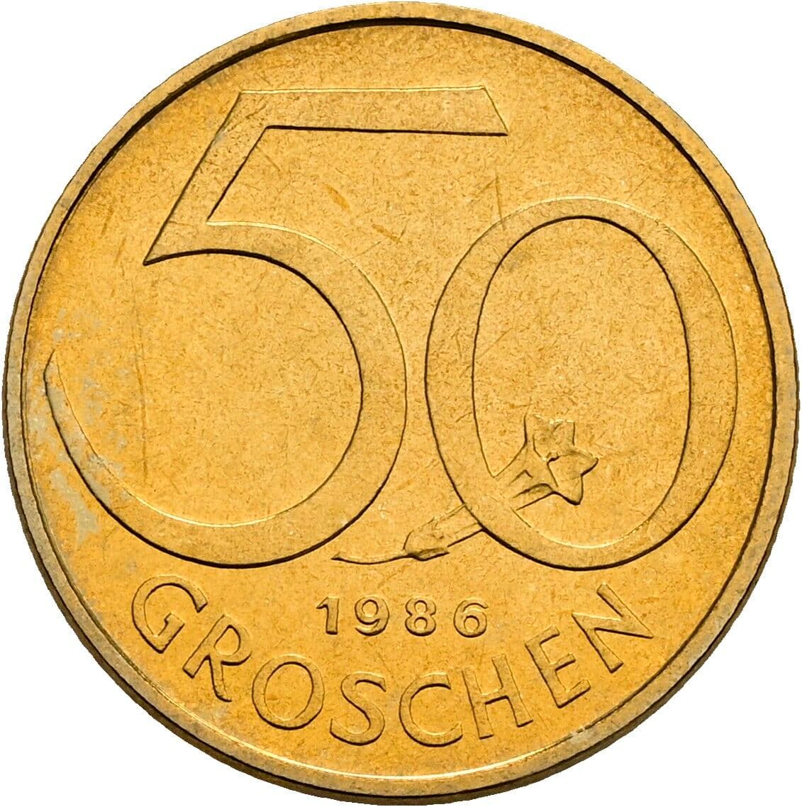 50 Groschen 1986 – Vorderseite