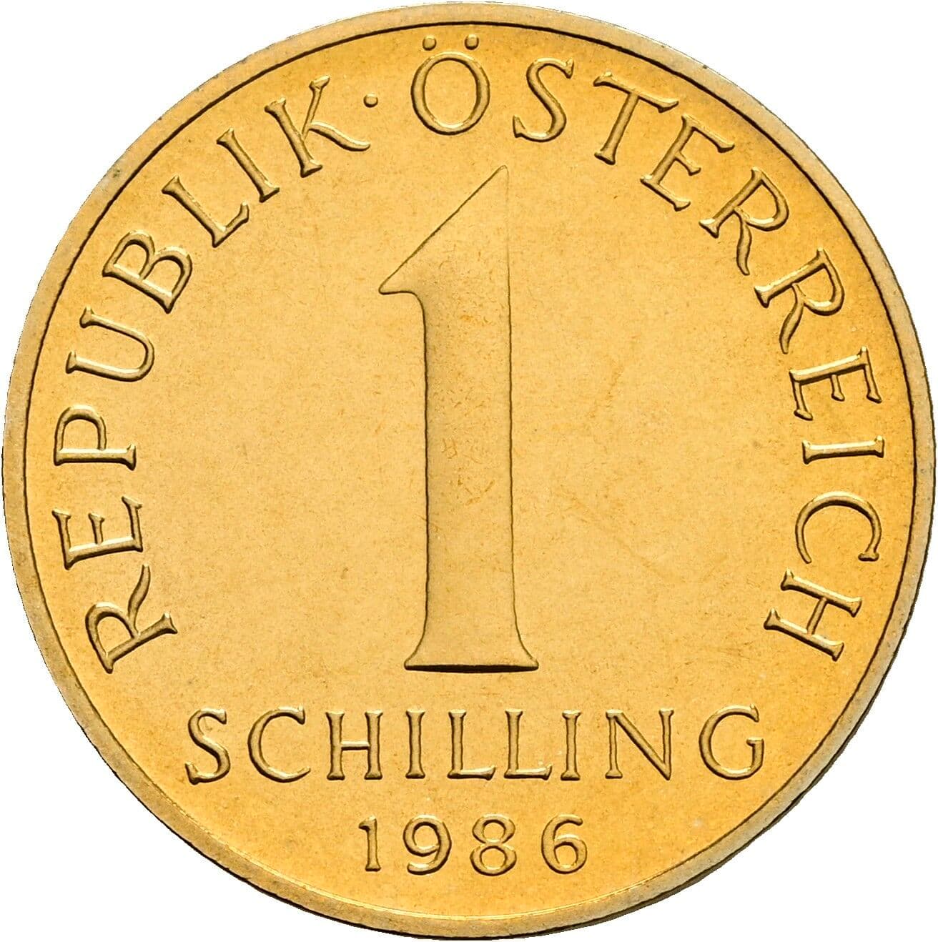 1 Schilling 1986 – Vorderseite