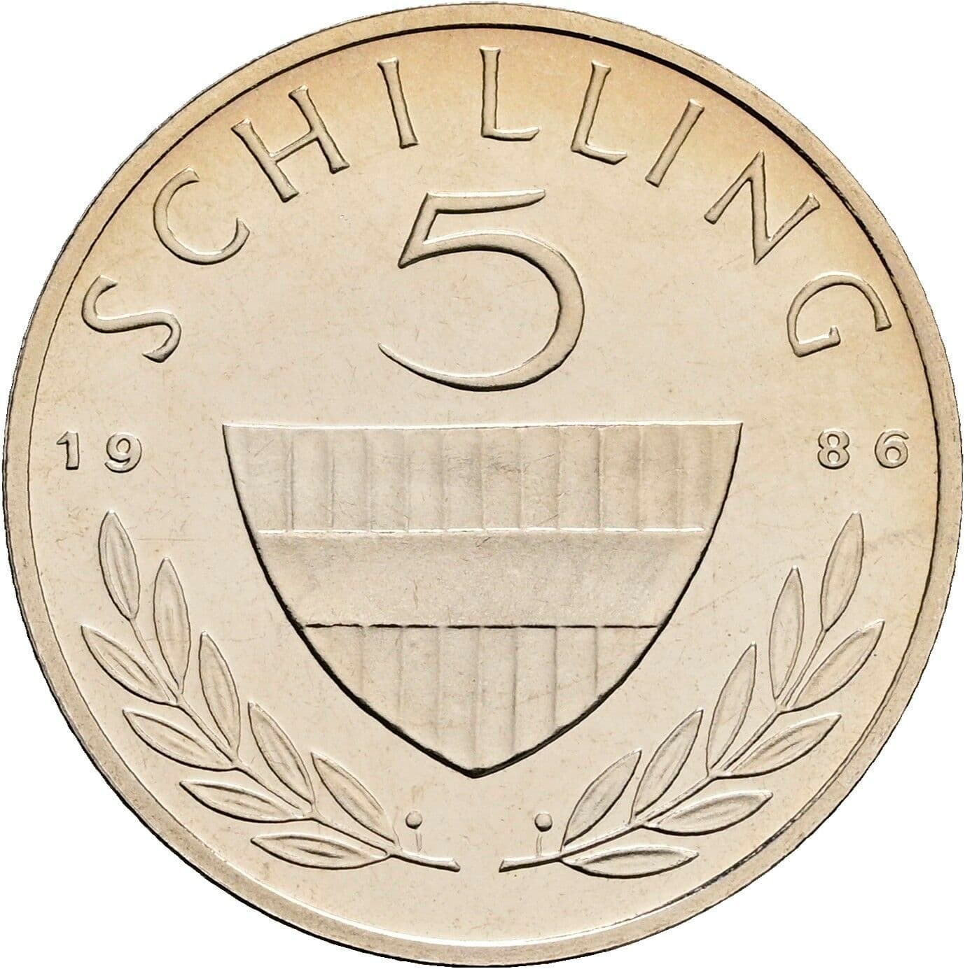 5 Schilling 1986 – Vorderseite