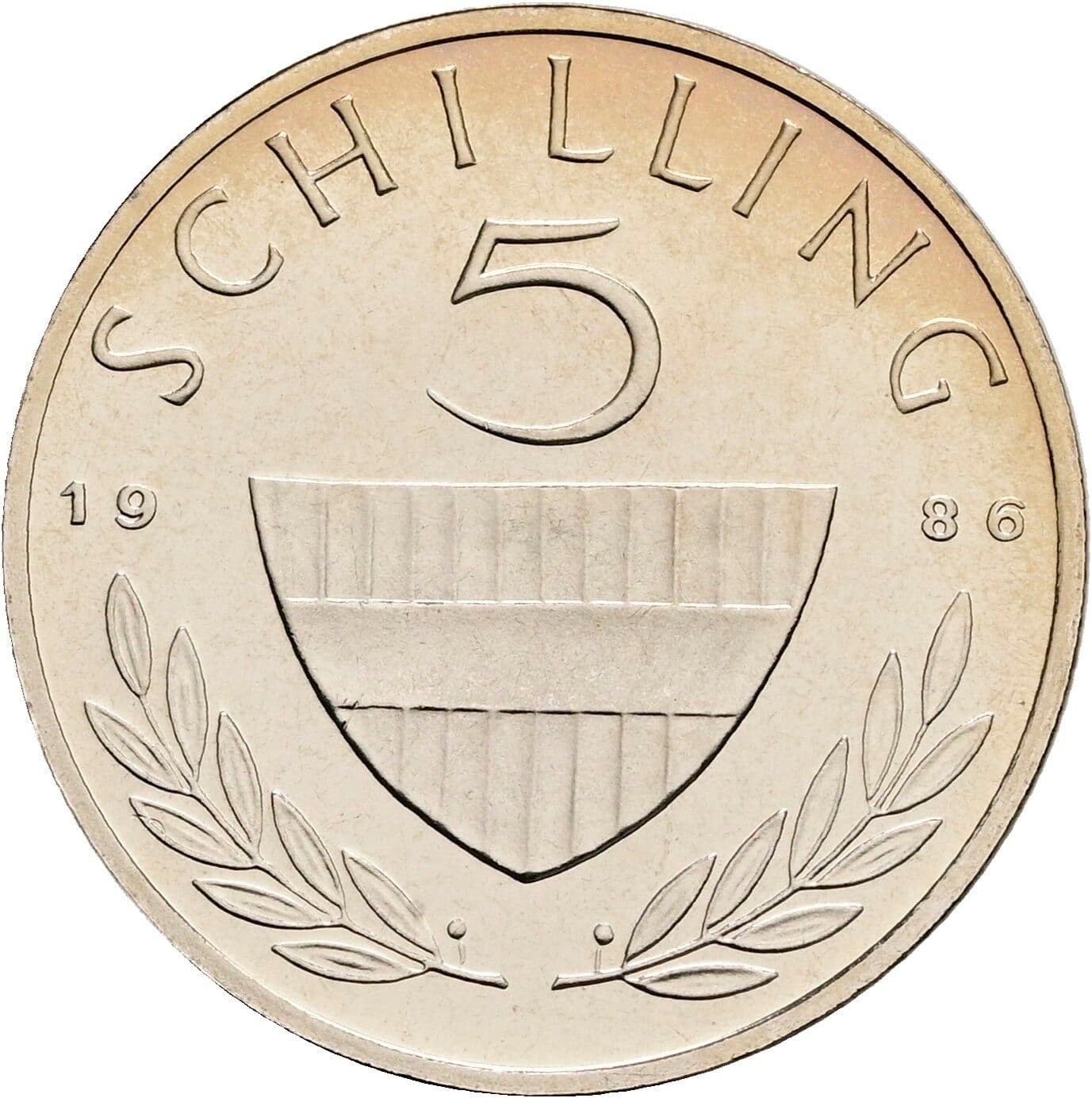 5 Schilling 1986 – Vorderseite