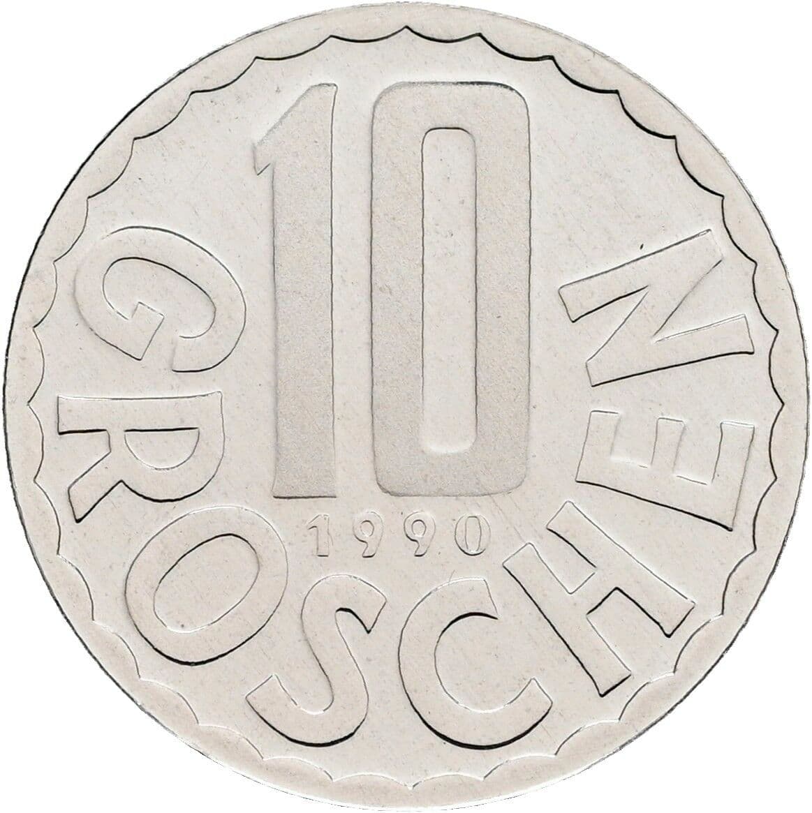 10 Groschen 1990 – Vorderseite