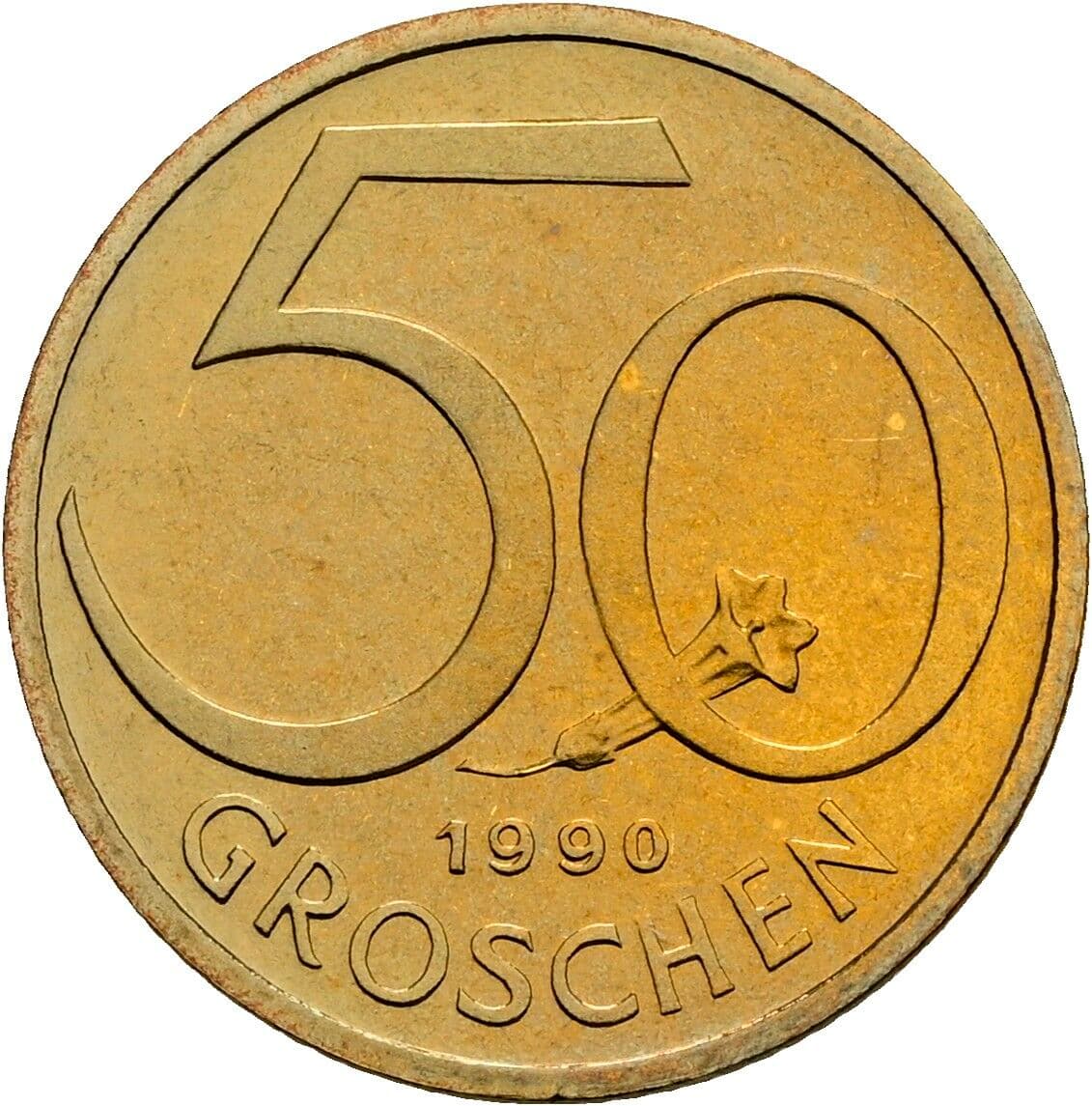 50 Groschen 1990 – Vorderseite