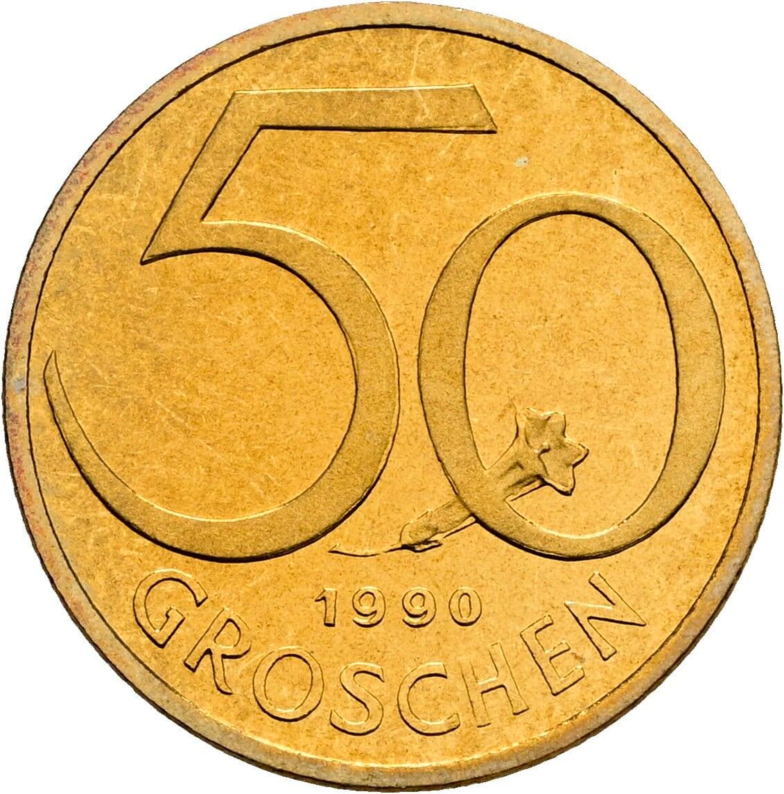 50 Groschen 1990 – Vorderseite