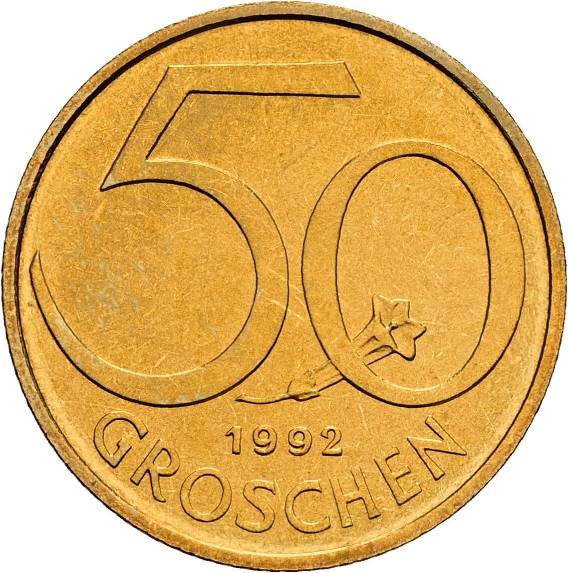50 Groschen 1992 – Vorderseite