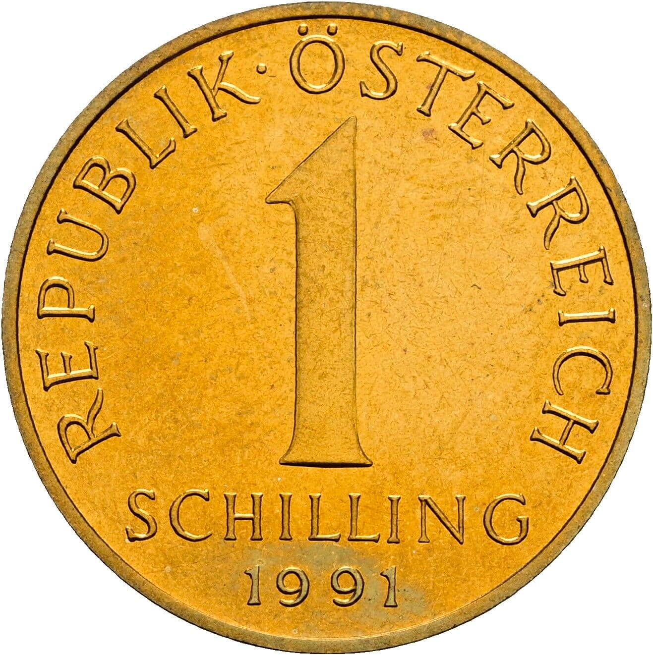 1 Schilling 1991 – Vorderseite