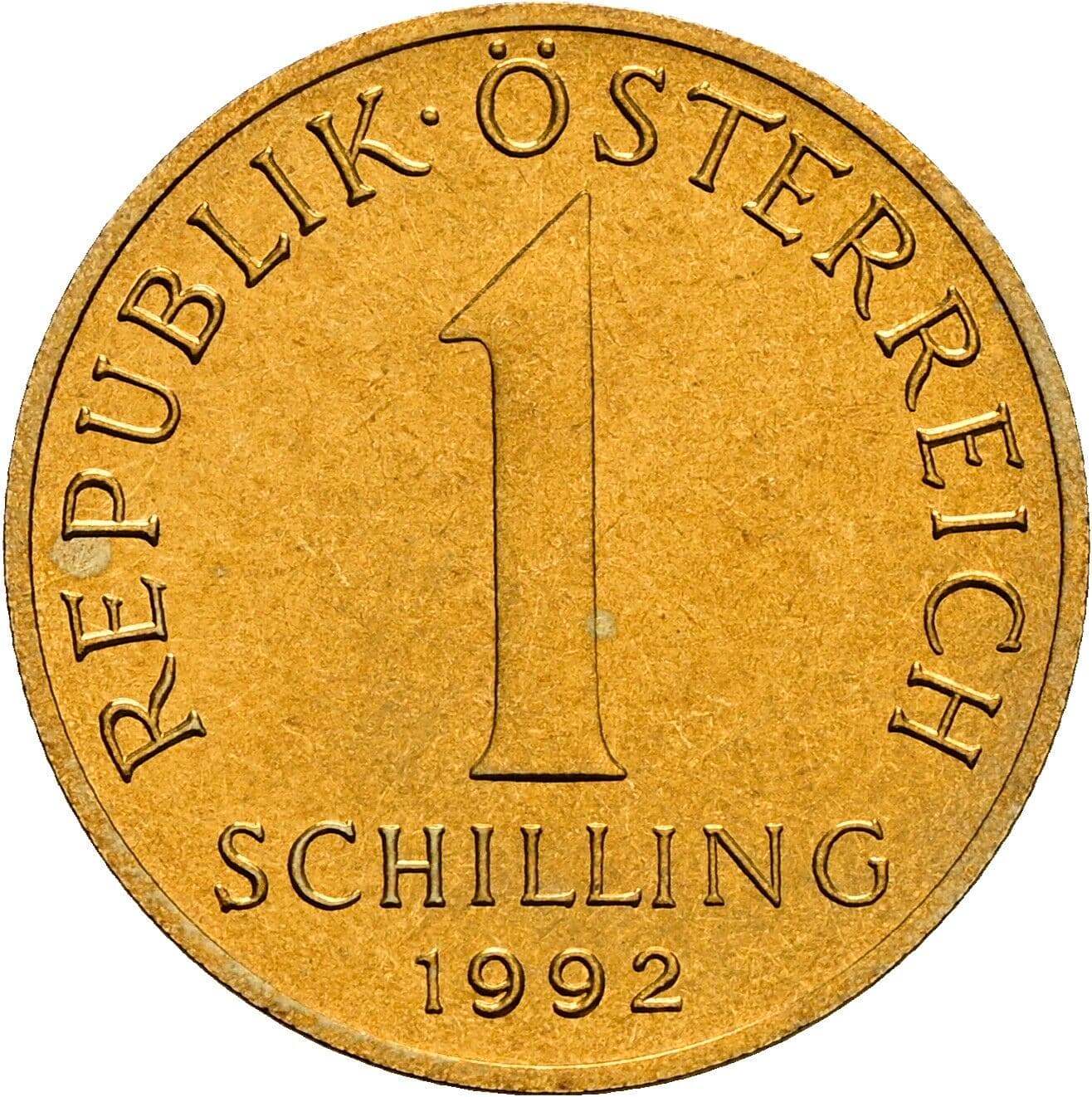 1 Schilling 1992 – Vorderseite