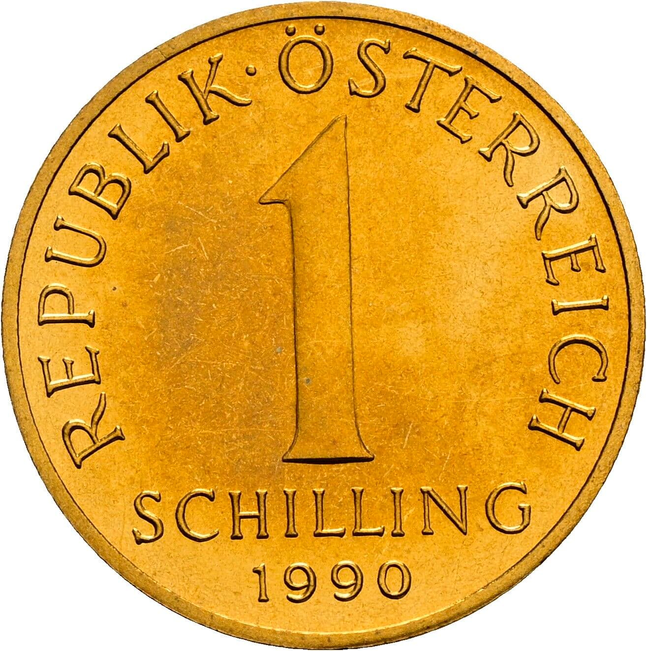 1 Schilling 1990 – Vorderseite